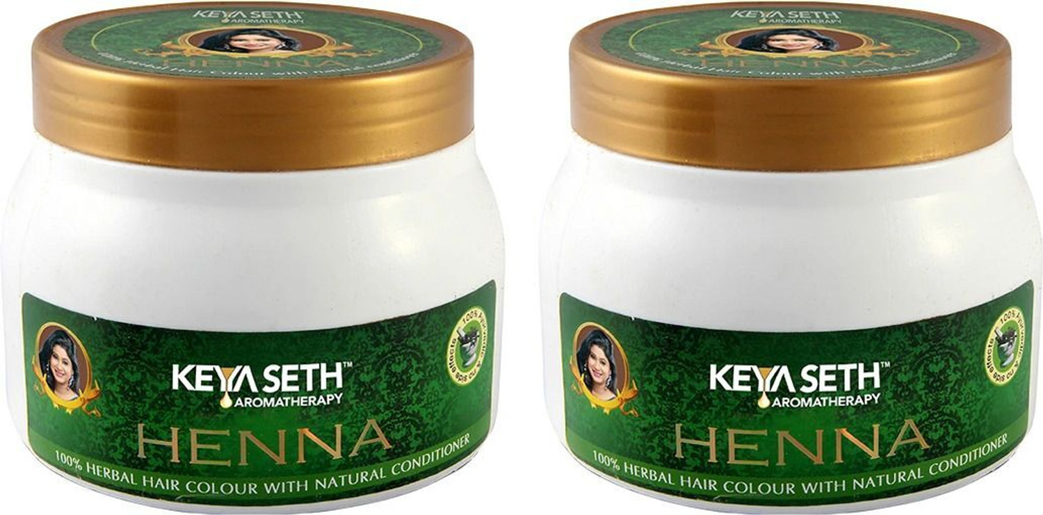 Image of KEYA SETH AROMATHERAPY Henna Powder Herbal Hair Colour with Nature Conditioner for Silky & Shiny Hair