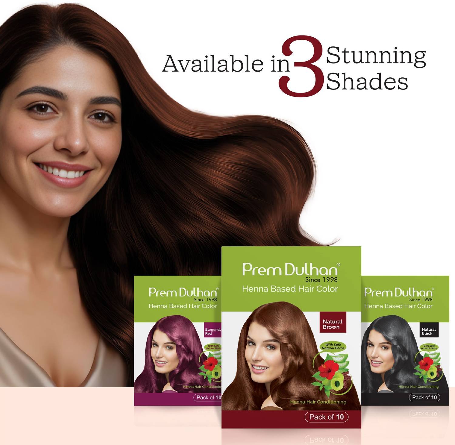 Prem Dulhan Natural Brown Henna Hair Color – Herbal, No Ammonia