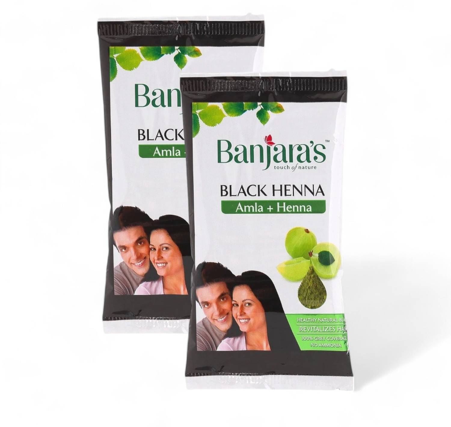 Banjaras Amla + Henna Black Hair Color Henna - 20g (Pack Of 2)