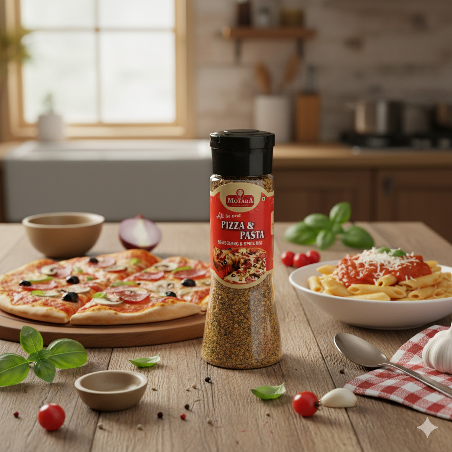 Image of motaba masala Italian Pizza Seasoning(70Grams), Chilli Flakes and Oregano(50Grams)