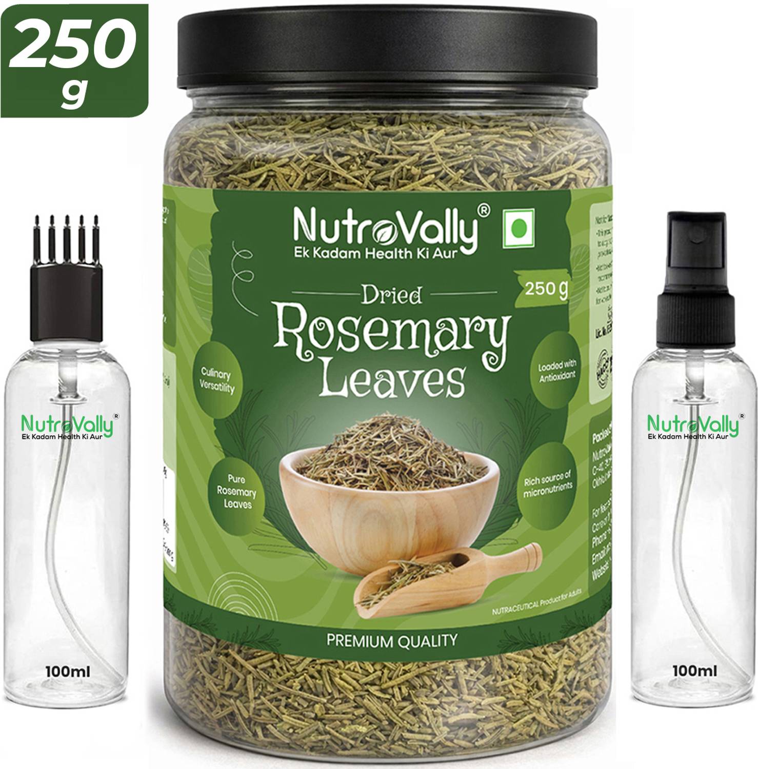 NutroVally Rosemary Leaves for Hair Growth - Image 1