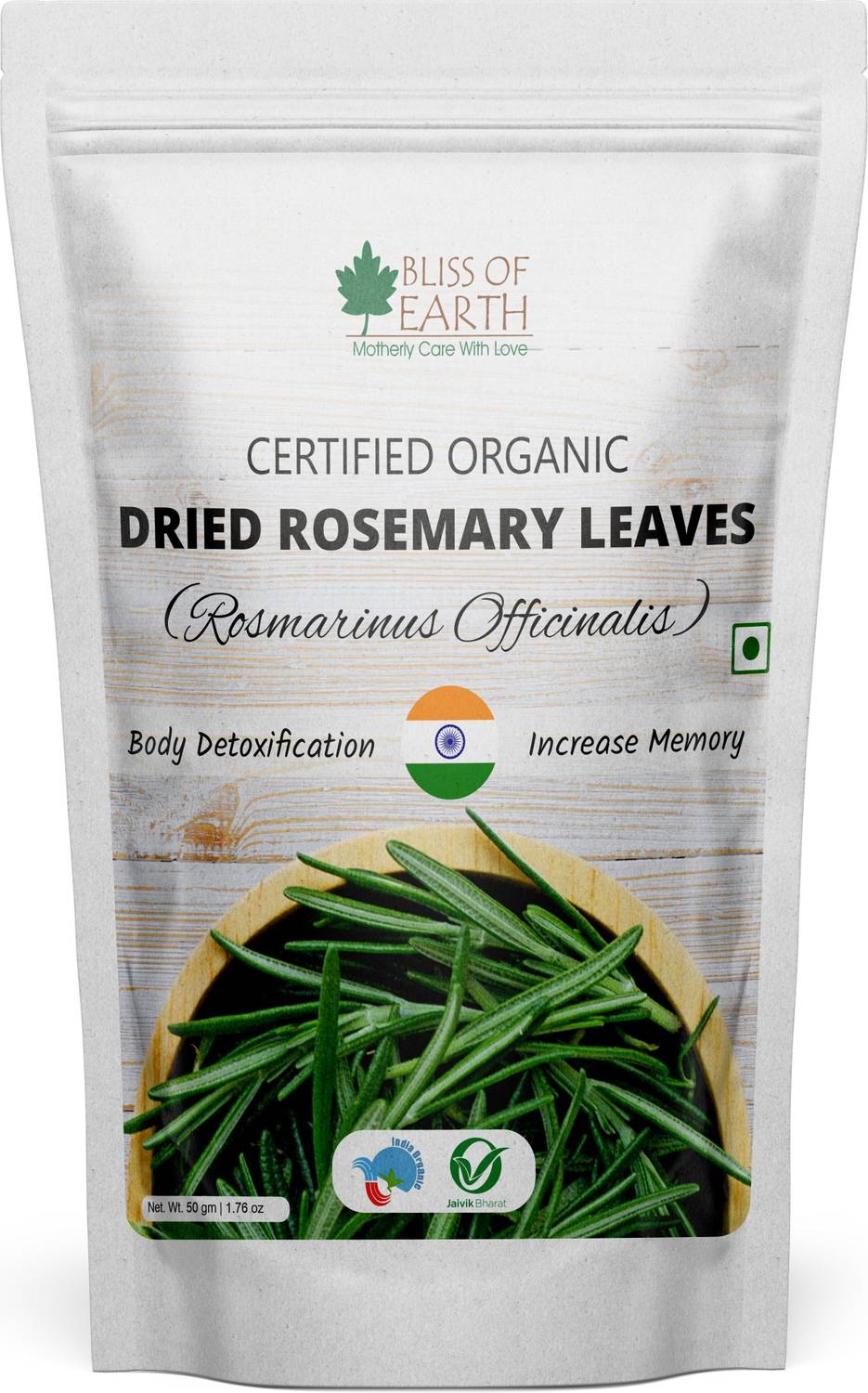 Bliss of Earth Dried Rosemary Leaves Rosmarinus Officinalis Great for Tea Cooking Hair & Memory
