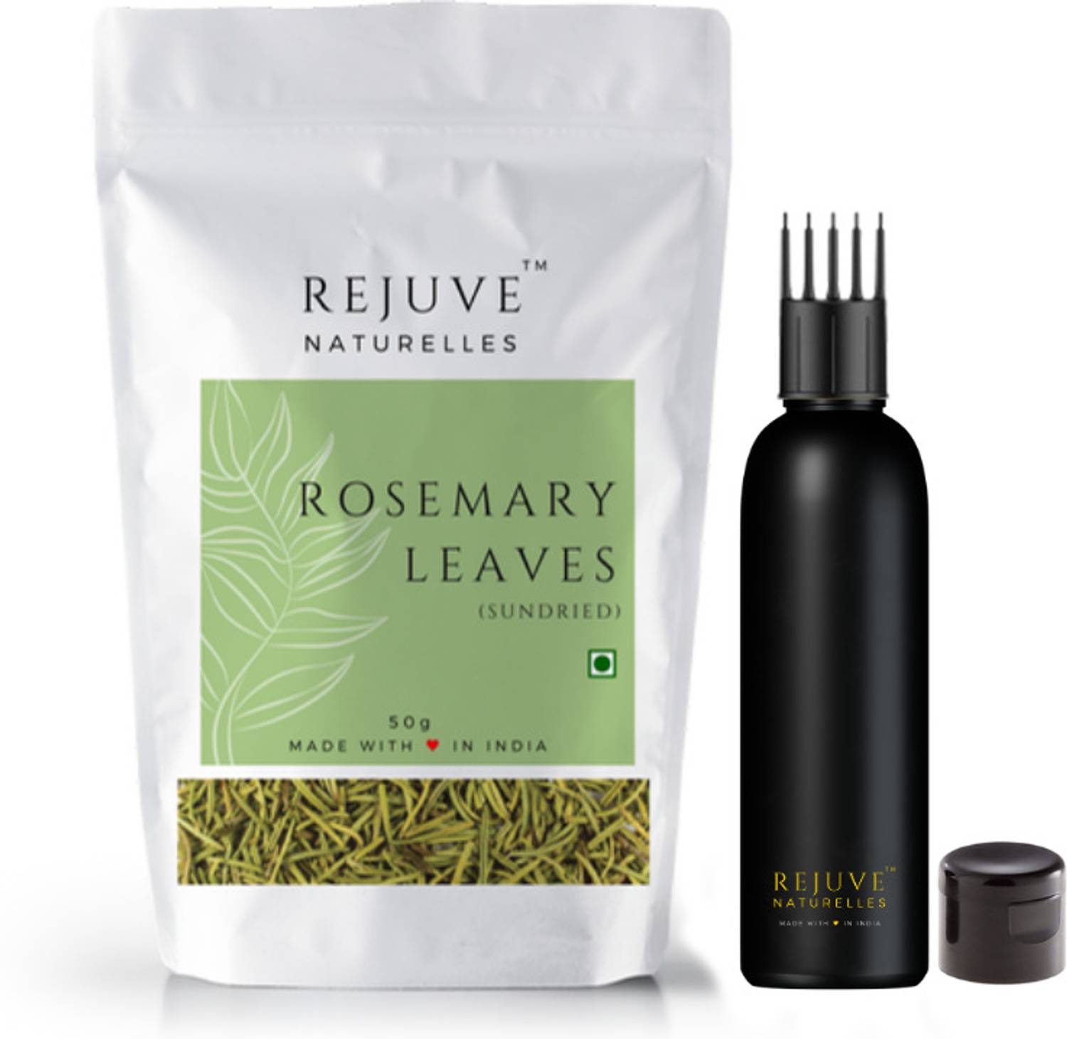 Rejuve Naturelles Rosemary Leaves - 50 Gm with 200ml Hair Comb Ap
