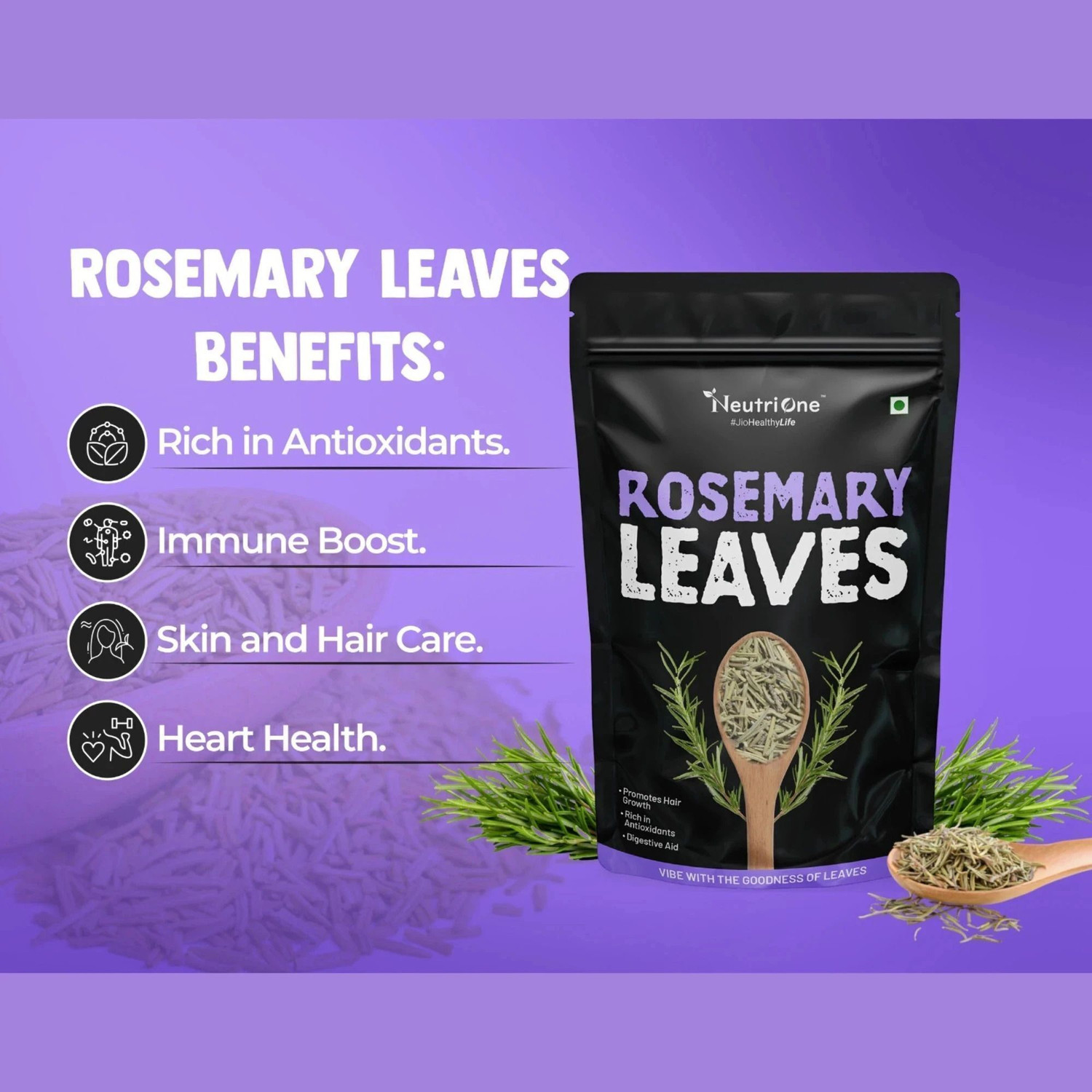Image of NeutriOne Rosemary Dried Leaves for Hair Growth|With 100ml Spray Bottle |100ml Comb Bottle
