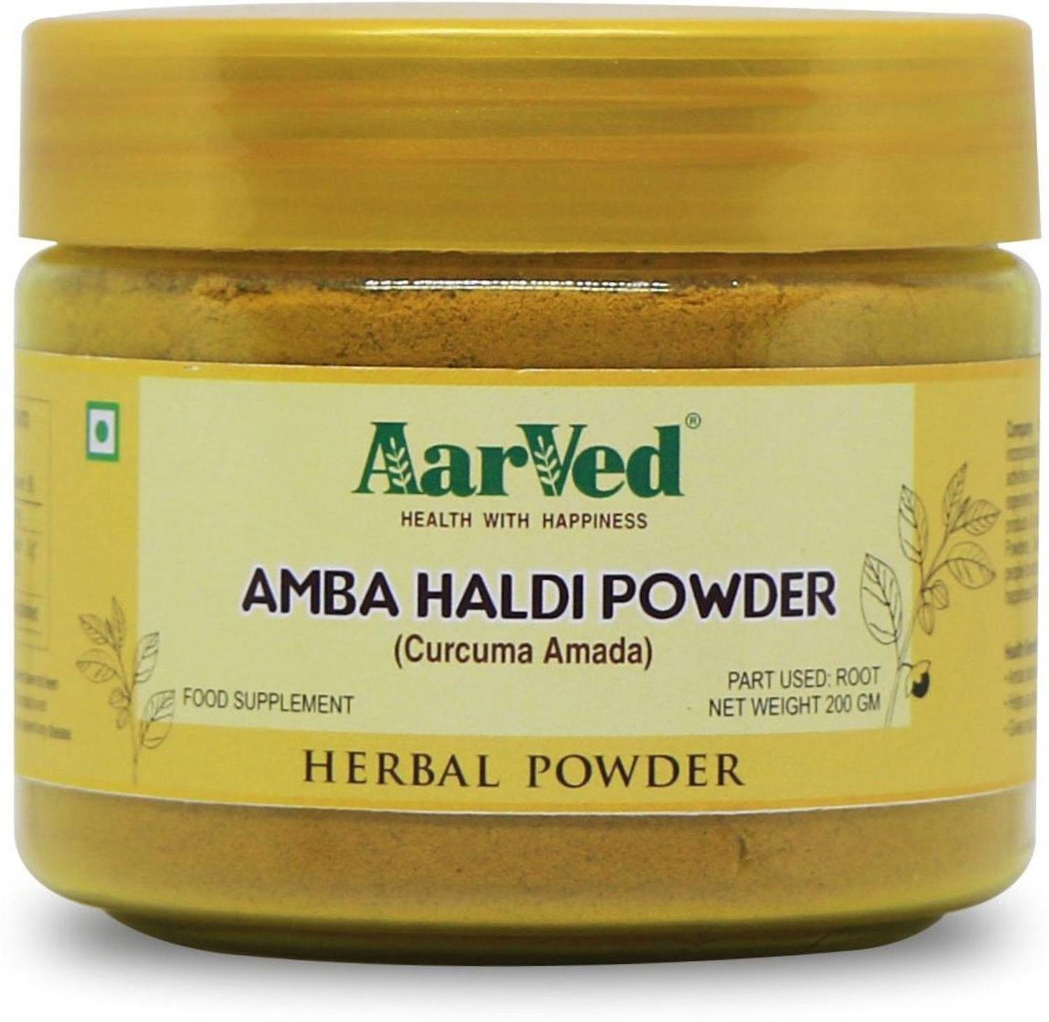 AarVed Amba Haldi Powder (Curcuma Amada/Mango Ginger) Pure Organic Ambe Halad