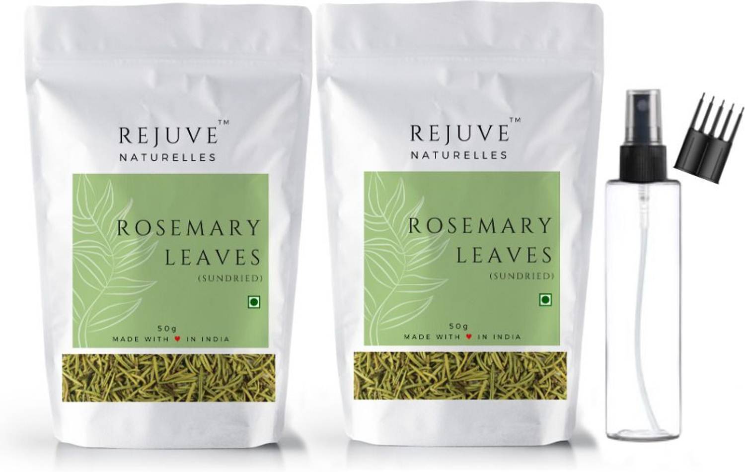 Rejuve Naturelles Rosemary Leaves 100G (Pack of 2*50g) for Hair C