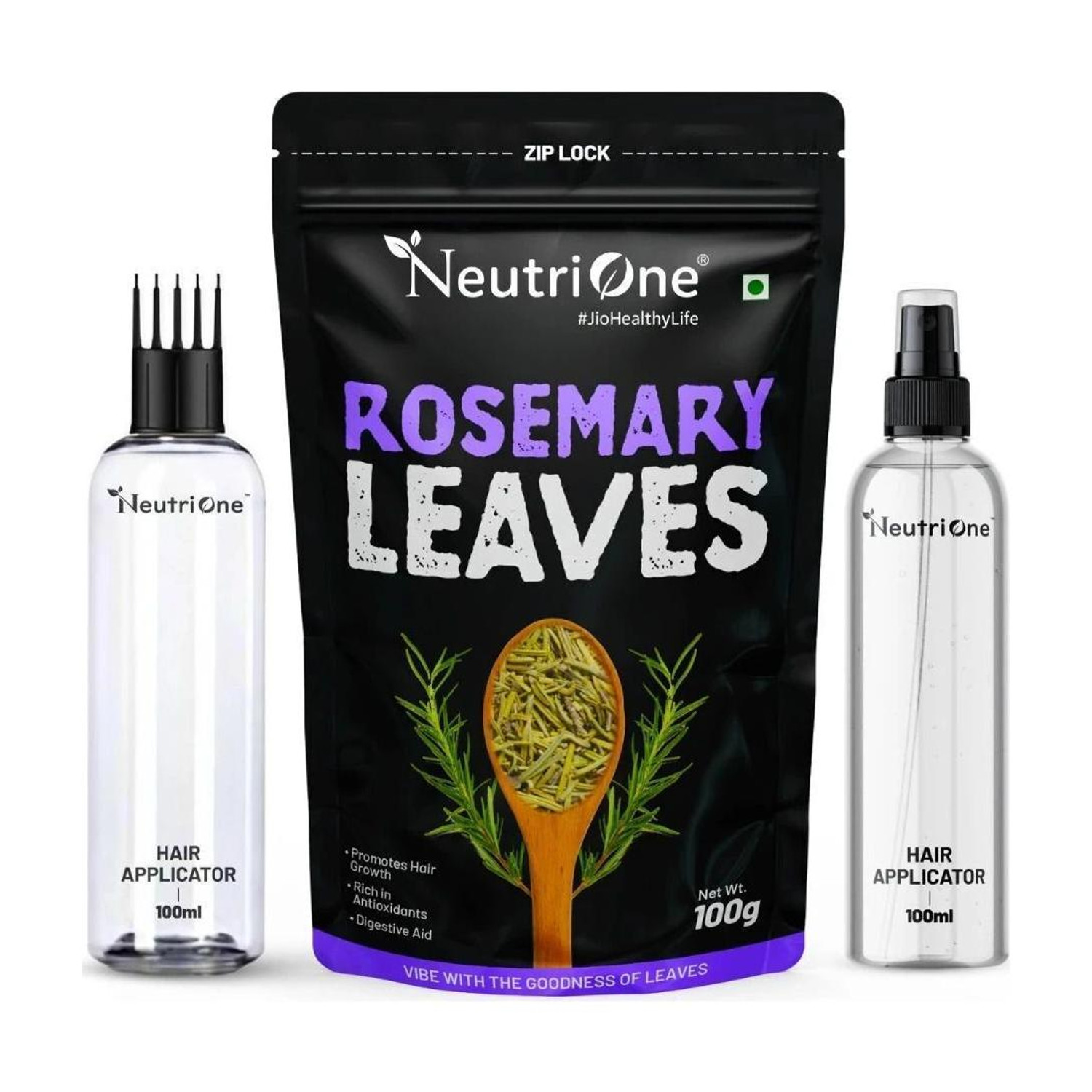 Image of NeutriOne Rosemary Dried Leaves for Hair Growth|With 100ml Spray Bottle |100ml Comb Bottle