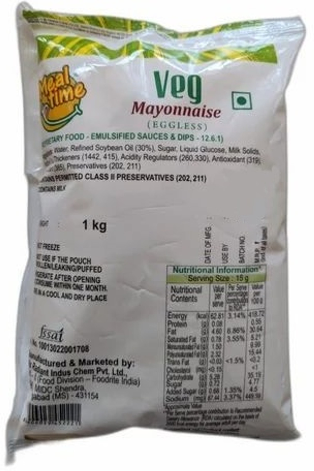Image of foodrite foodrite veg eggless mayo 1 kg