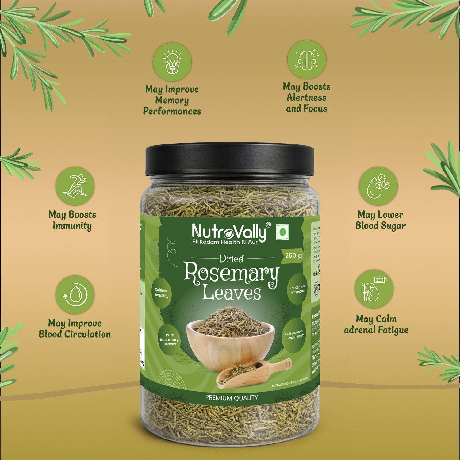 NutroVally Rosemary Leaves for Hair Growth - Image 3