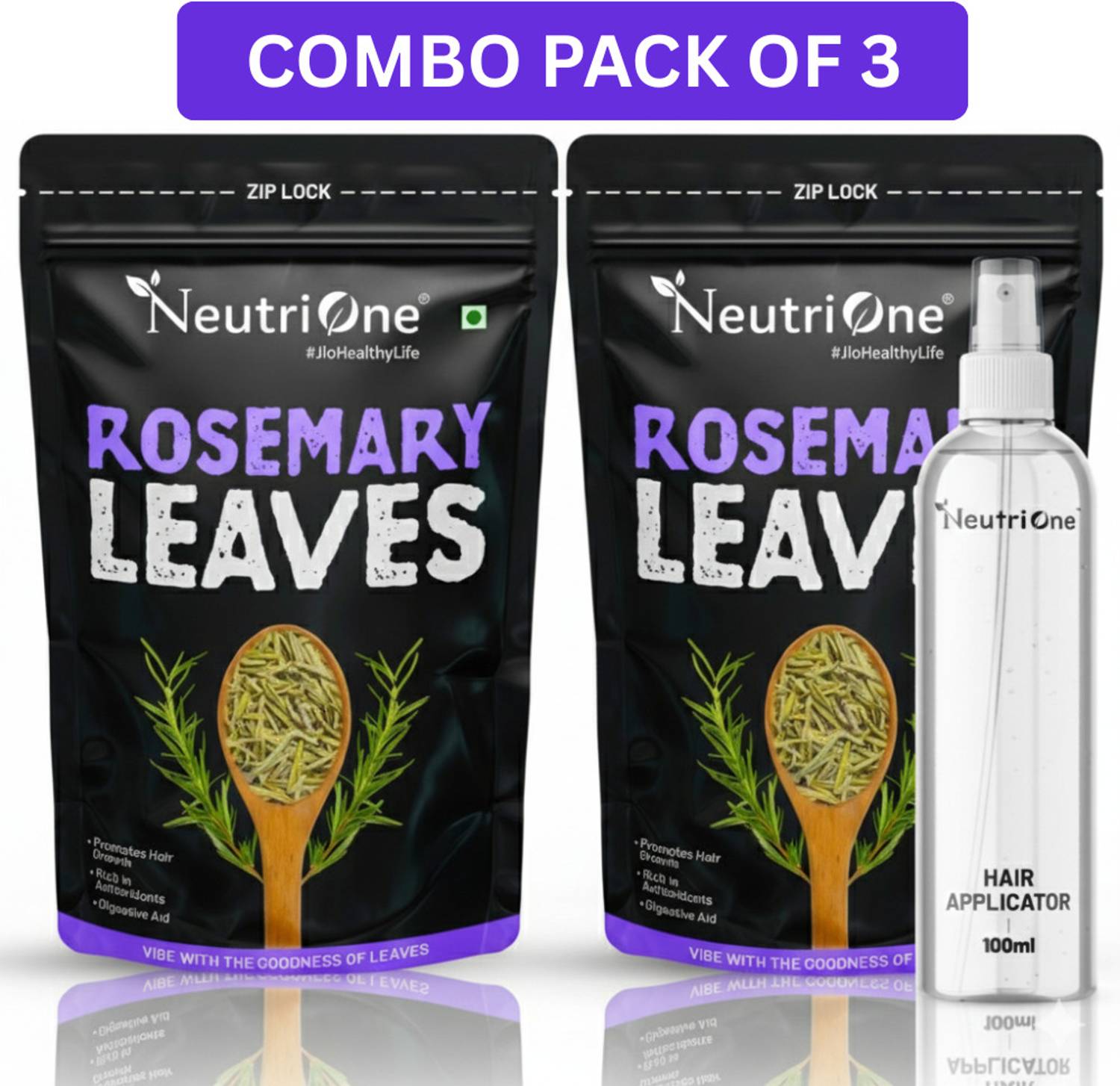 NeutriOne Premium Organic Rosemary Dried Leaves - 100% Pure & Nat