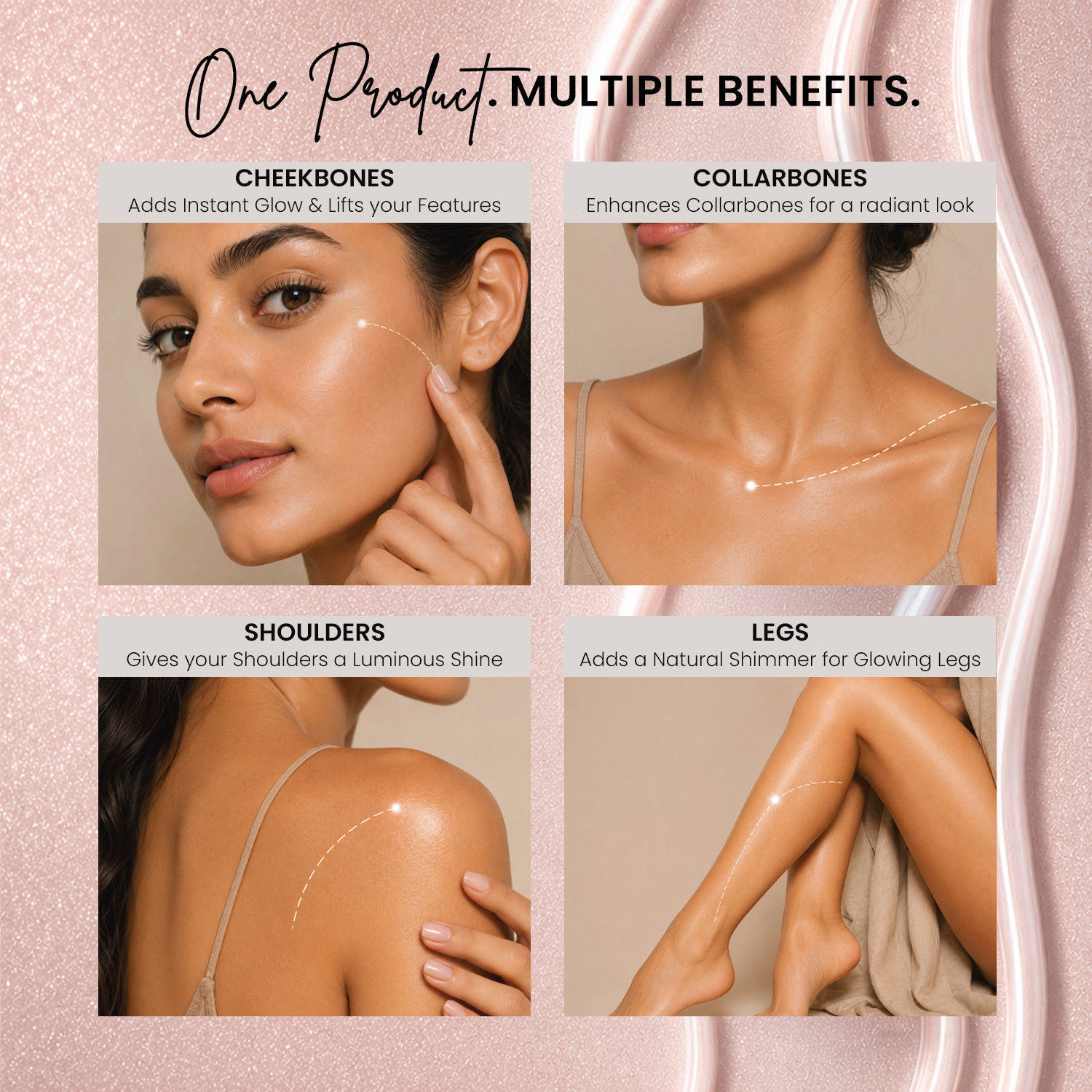Image of ColorFlix 4-in-1 Strobe Cream for Face, Highlighter, Primer, Moisturizer & Illuminator Highlighter