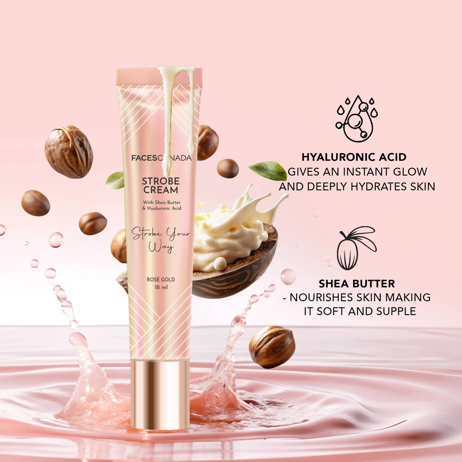 FACES Hydra Matte Foundation + Strobe Cream 18ml - Image 4