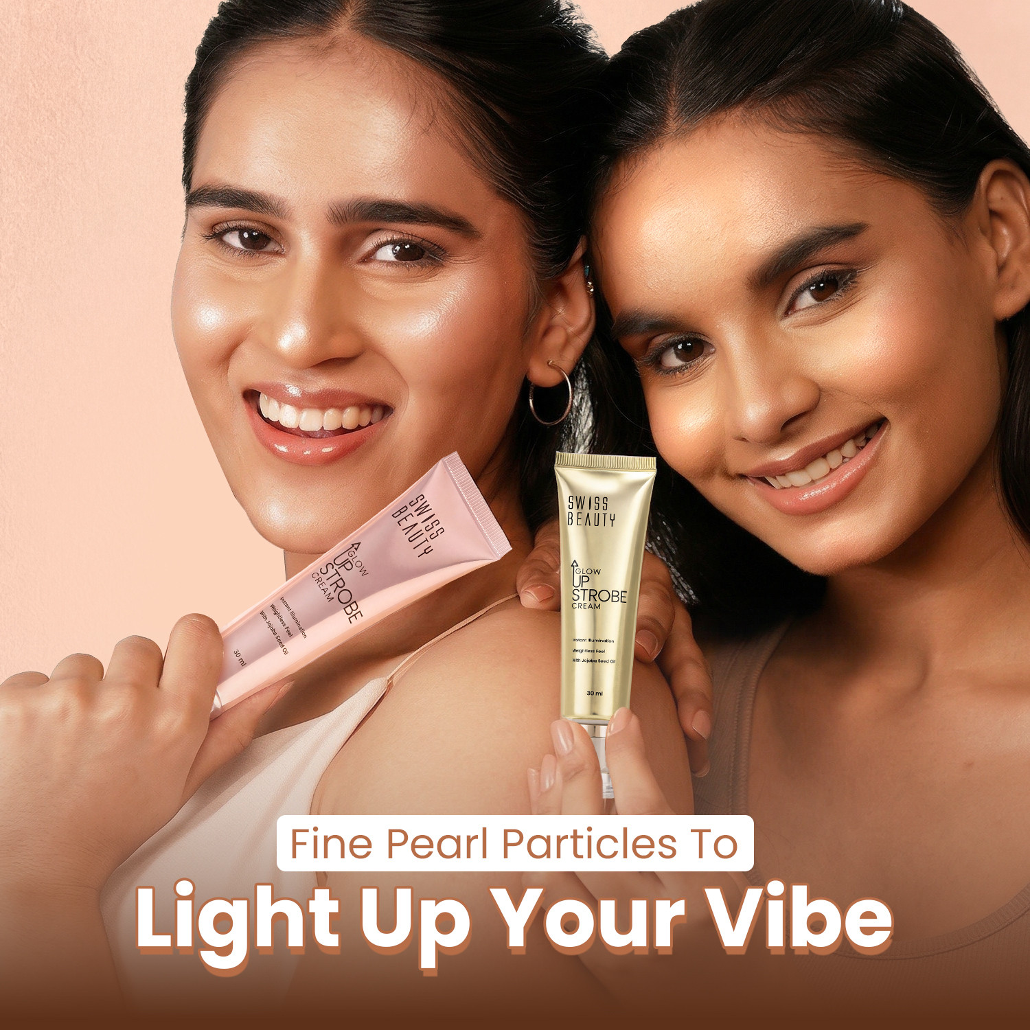 Image of SWISS BEAUTY Glow Up Strobe Cream | Dewy Glow | Hydrating | With Jojoba Oil Highlighter