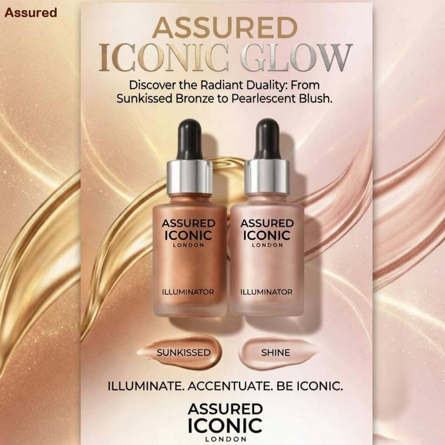 ASSURED London Illuminator Highlighter For Face Makeup b4 Highlighter