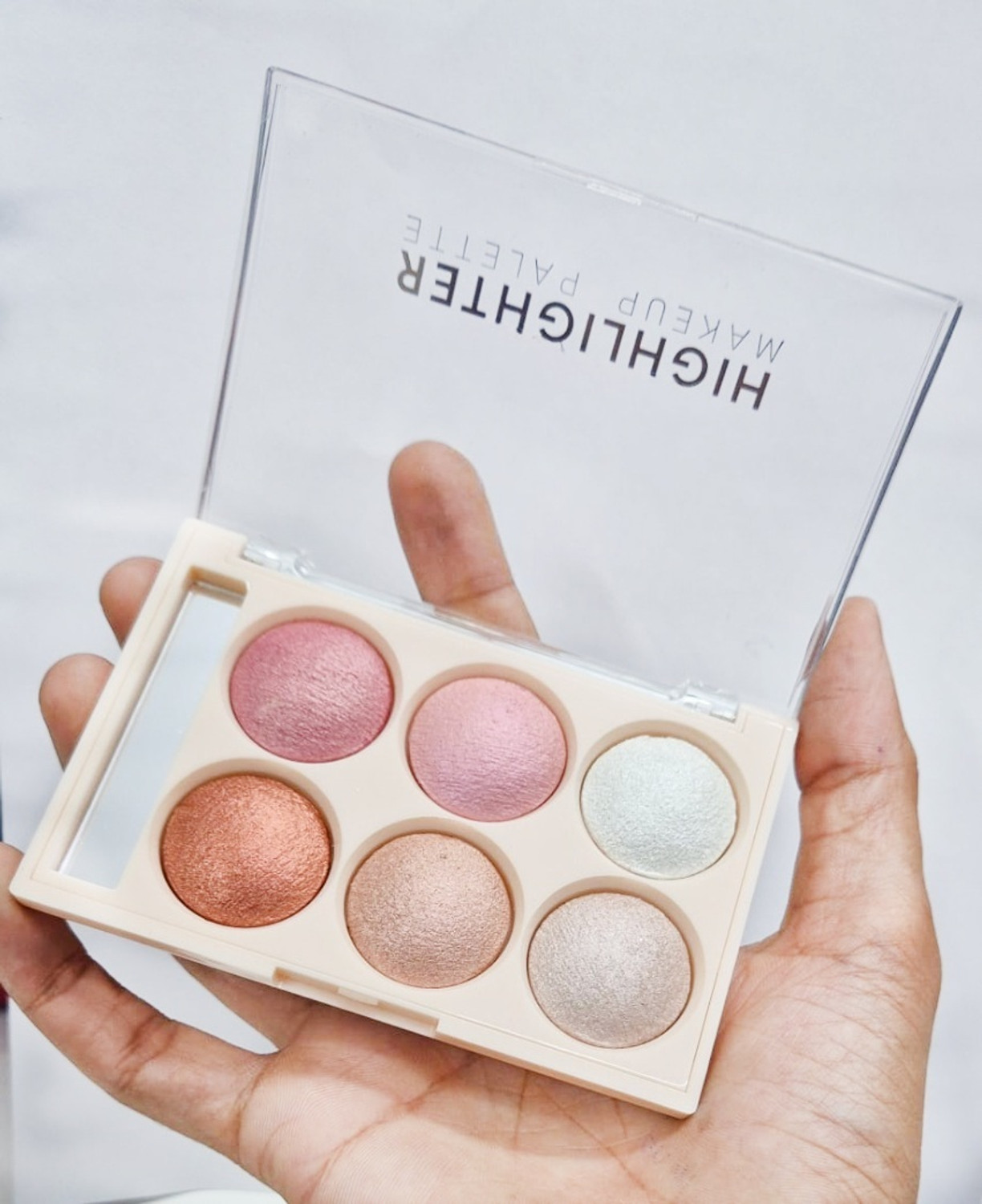 Image of Rudvya Glow Baked Highlighter Palette Buildable - long-lasting shimmer Highlighter