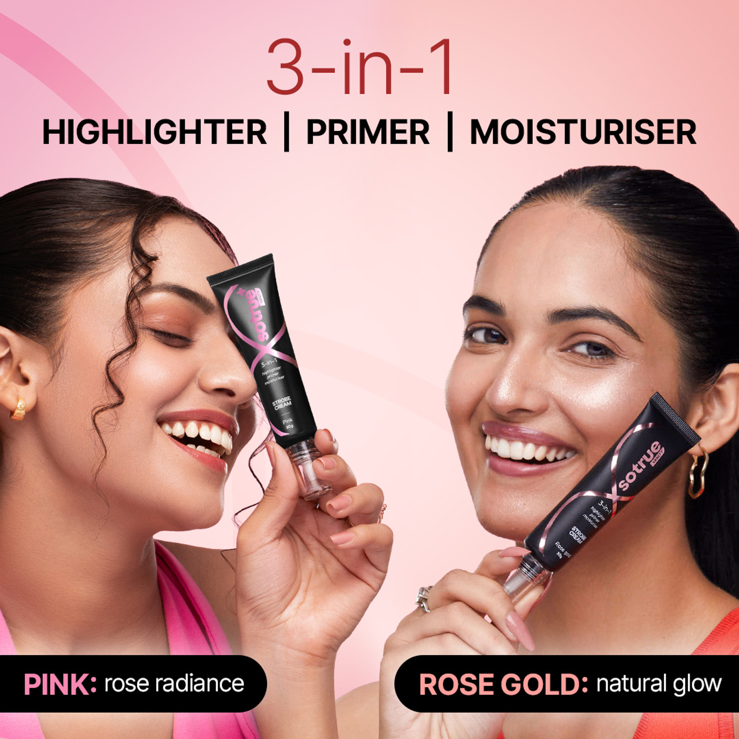 Image of Sotrue Strobe Cream Combo-30g each| Instant Illumination|Primer+Moisturizer+ Highlighter