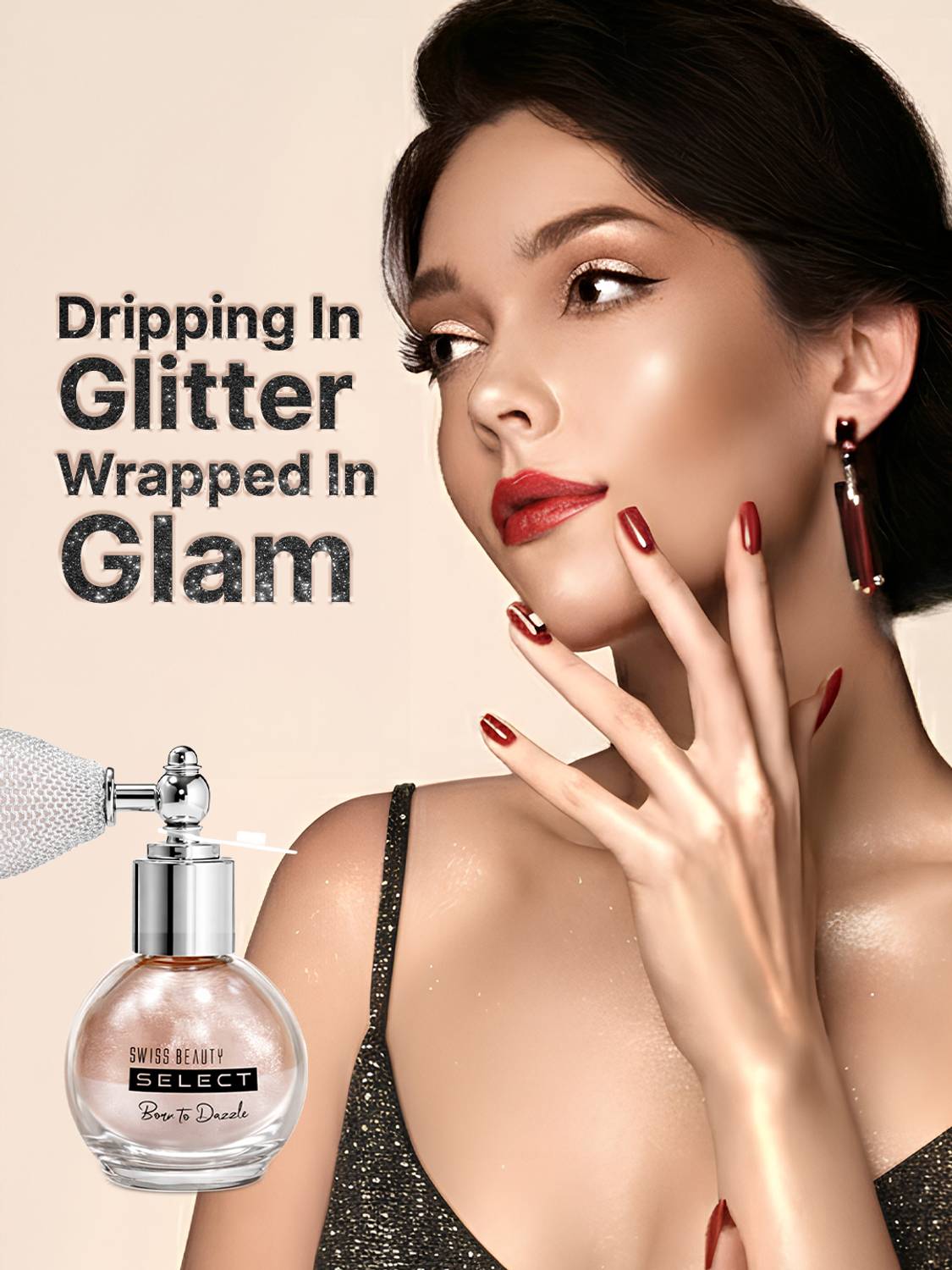 SWISS Born To Dazzle Glitter Spray Highlighter - Image 5