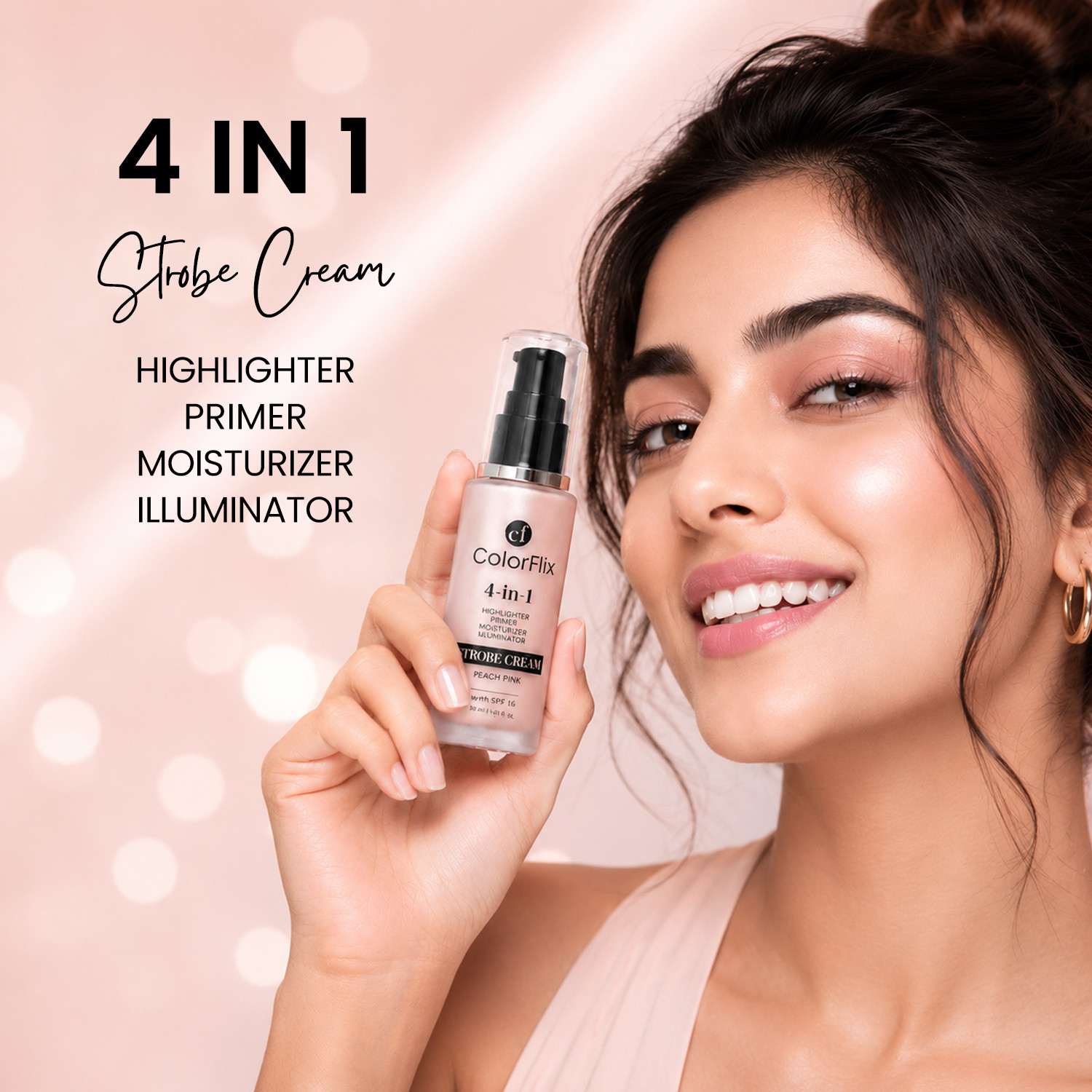Image of ColorFlix 4-in-1 Strobe Cream for Face, Highlighter, Primer, Moisturizer & Illuminator Highlighter