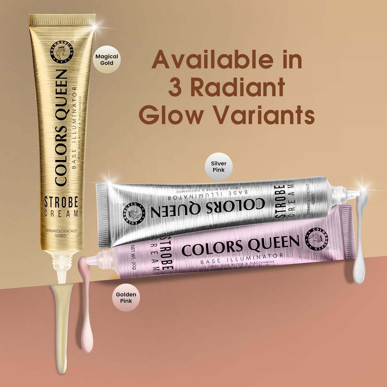 Image of COLORS QUEEN Strobe Cream 30g | Primer + Highlighter + Moisturizer | Instant Illuminating Highlighter