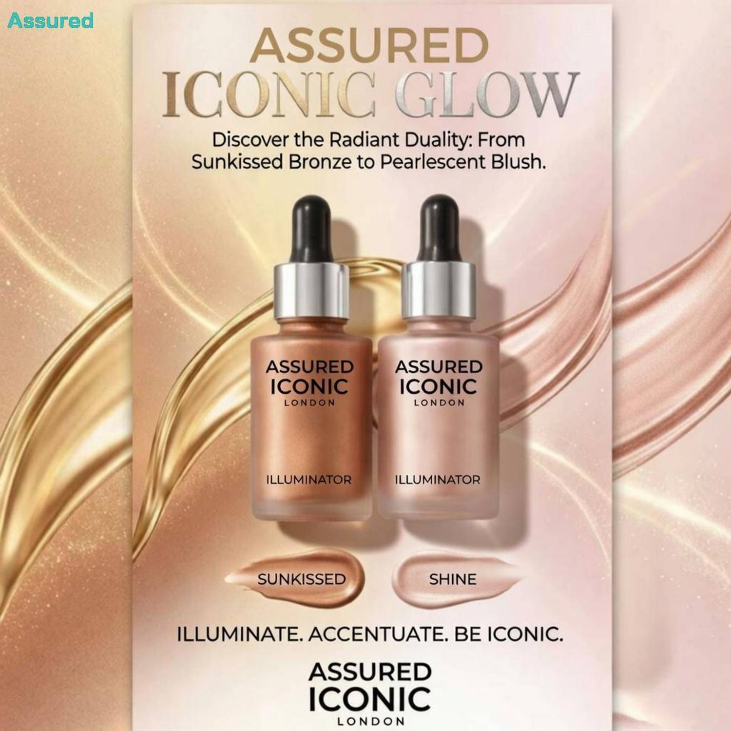 ASSURED London Illuminator Highlighter For Face Makeup b49 Highlighter