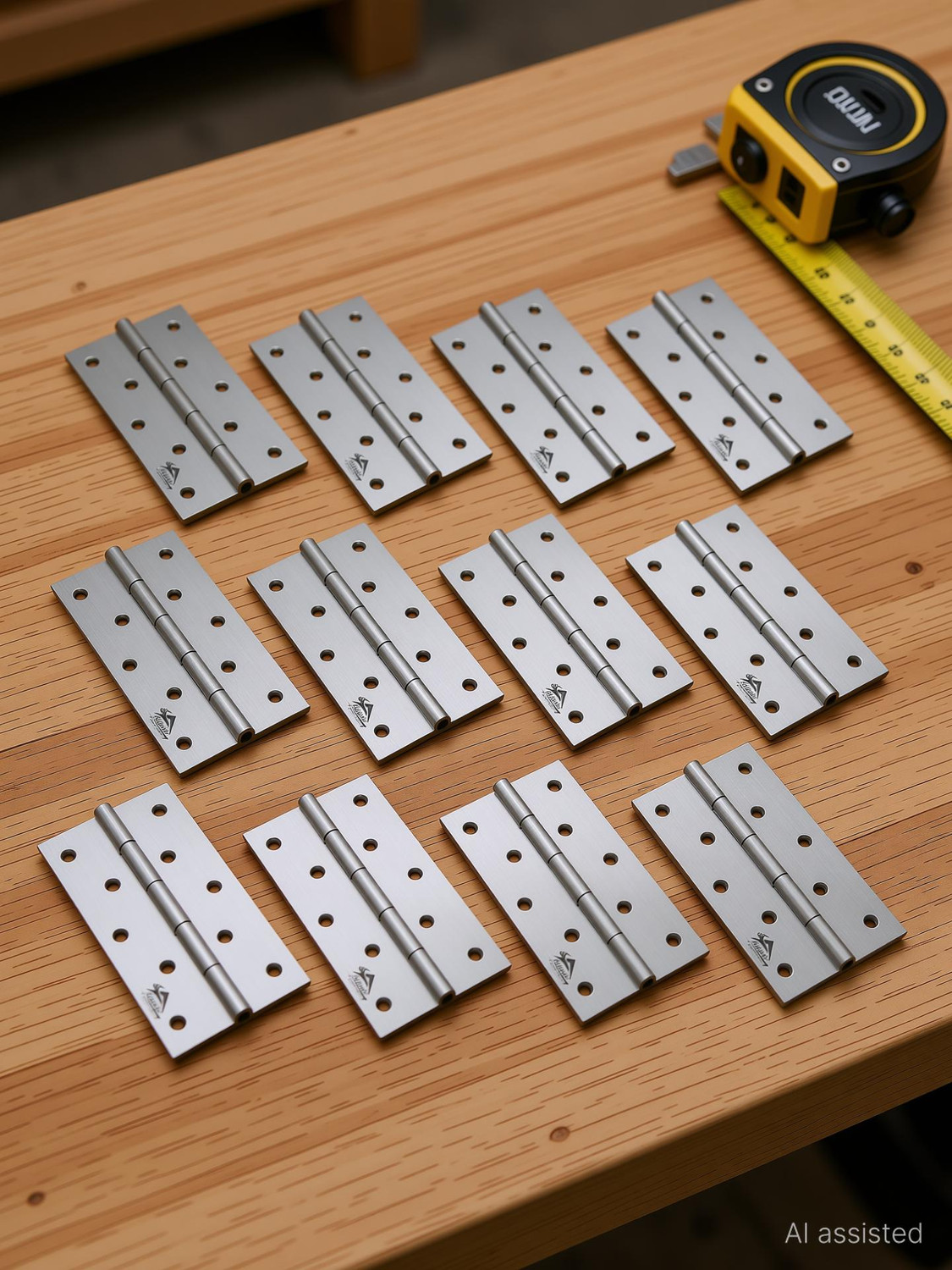 Image of ATLANTIC Window Butt Hinges 5 inch x 14 Gauge /2 mm Thickness Matt Finish Butt /Mortise Hinge