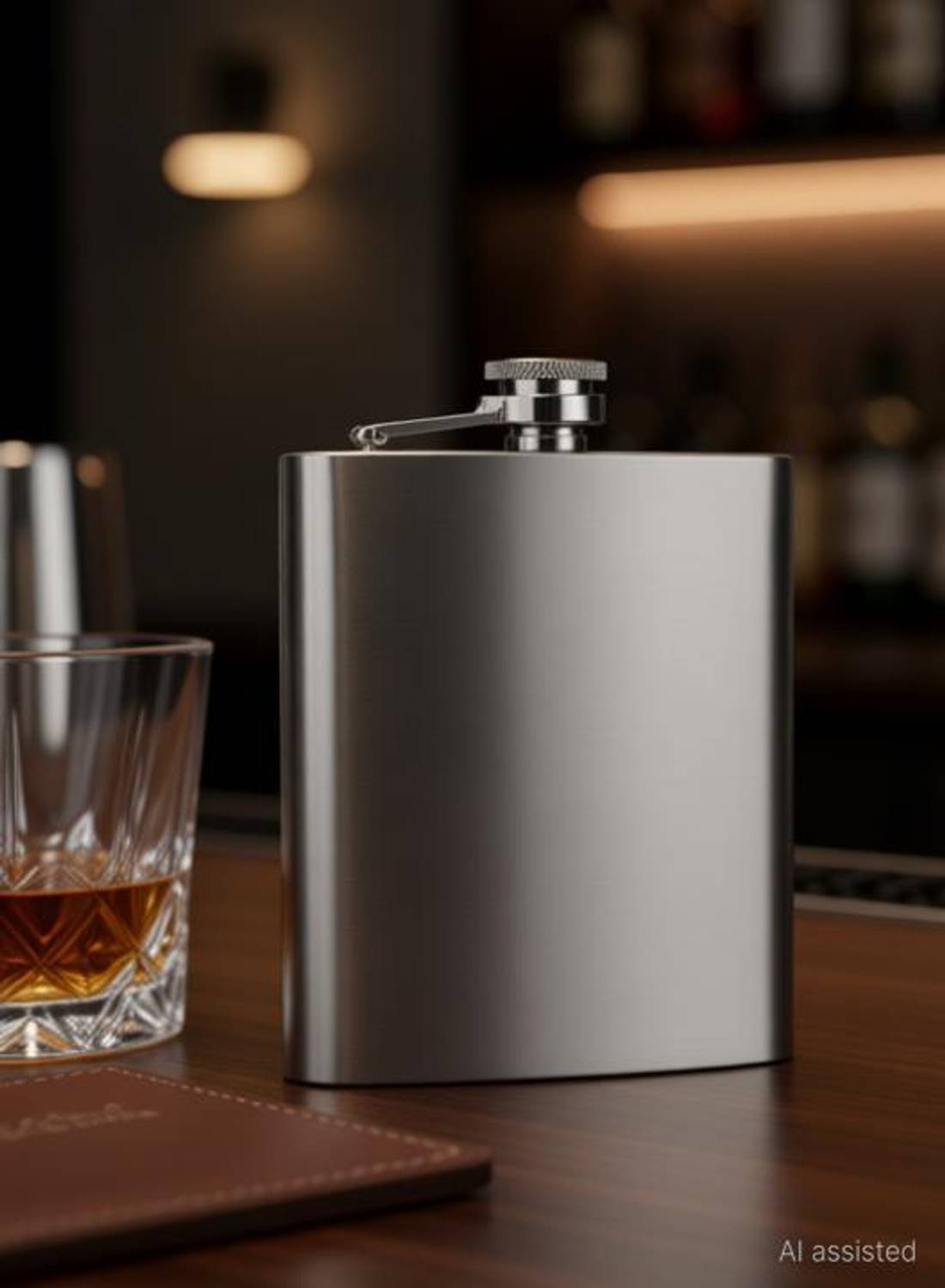 Aryshaa Premium Quality Wine Bottle / Whiskey holder / Drinks Or Liquor Holder (236-ML) (Plain.) Stainless Steel Hip Flask
