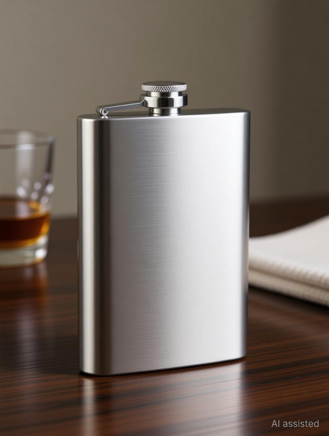 Image of RTURO Slim Compact Alcohol Drinks Wine Whiskey Vodka Or Liquor Stainless Steel Hip Flask