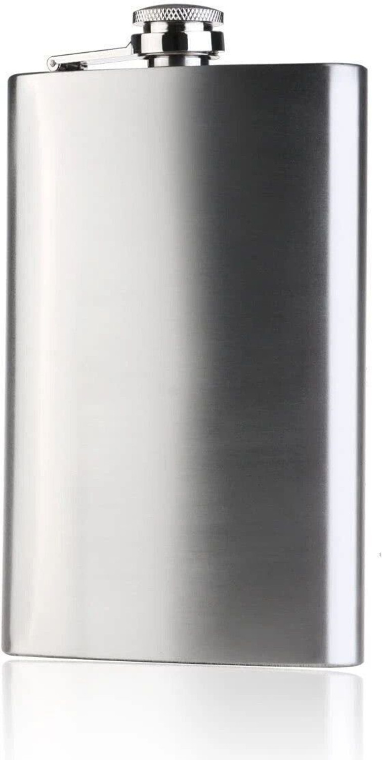 Image of RTURO Slim Compact Alcohol Drinks Wine Whiskey Vodka Or Liquor Stainless Steel Hip Flask