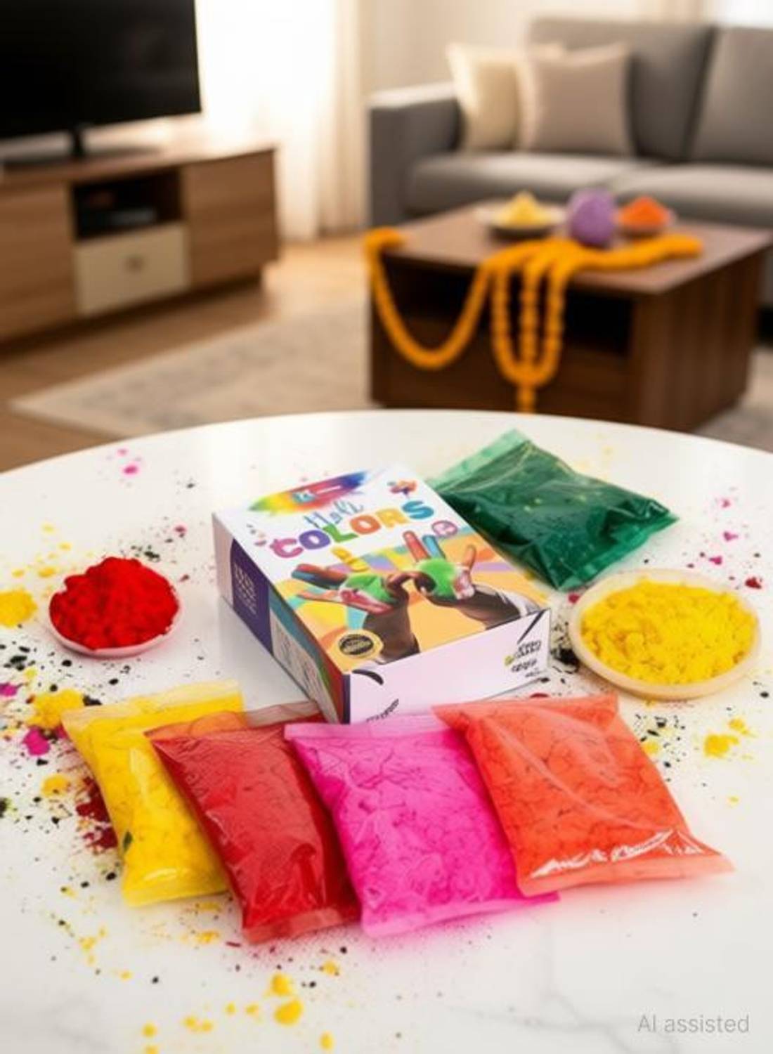 Balasundri Colorful Holi Gulal Natural Herbal Gulal Powder Holi Ke Rang (1 Packet-80gm) Holi Color Powder Pack of 1