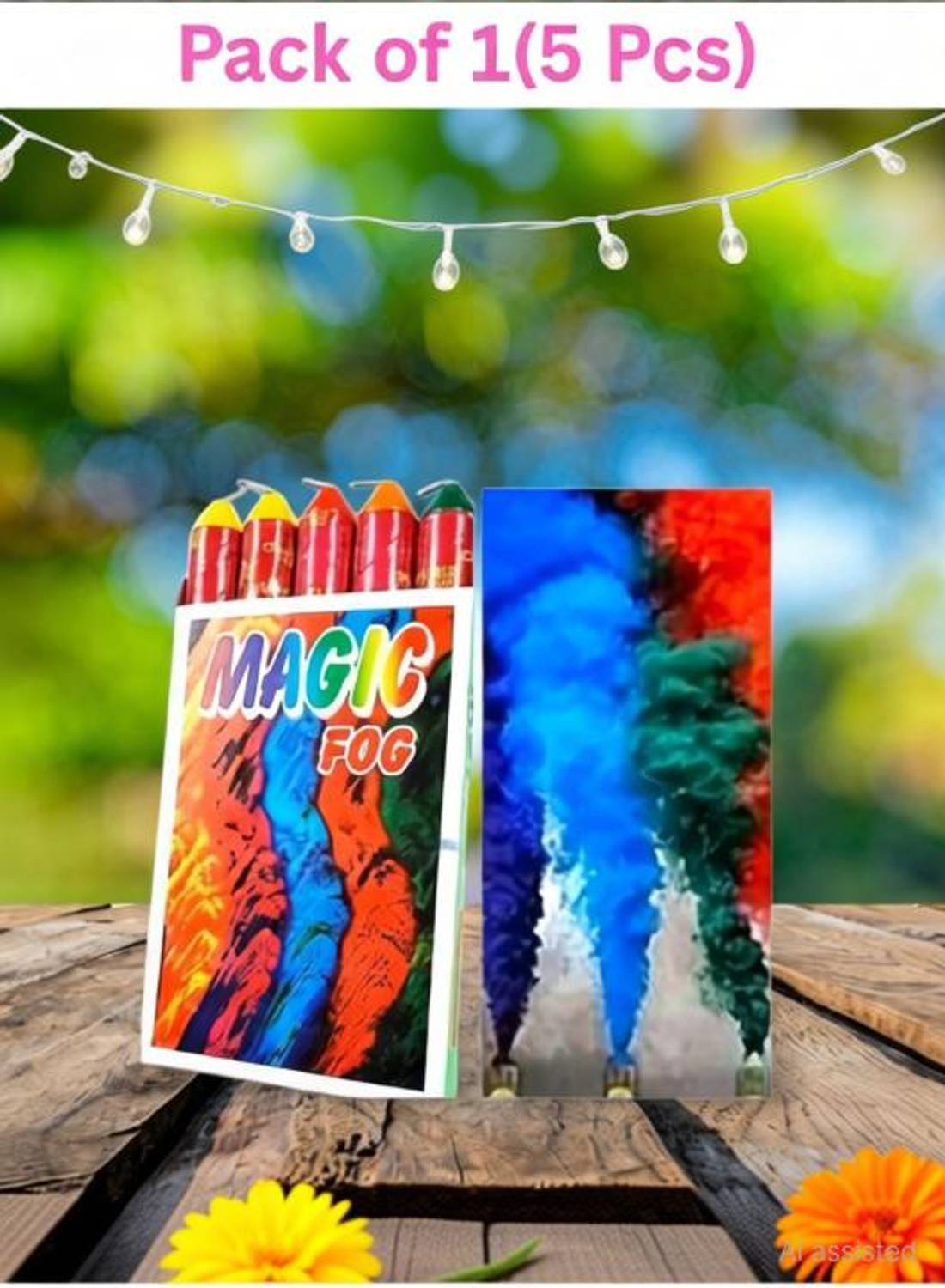 AMB 5 Pcs Holi Gulal Fog Smoke Colors for Holi Celebration & Festival Fun Holi Color Powder Pack of 1
