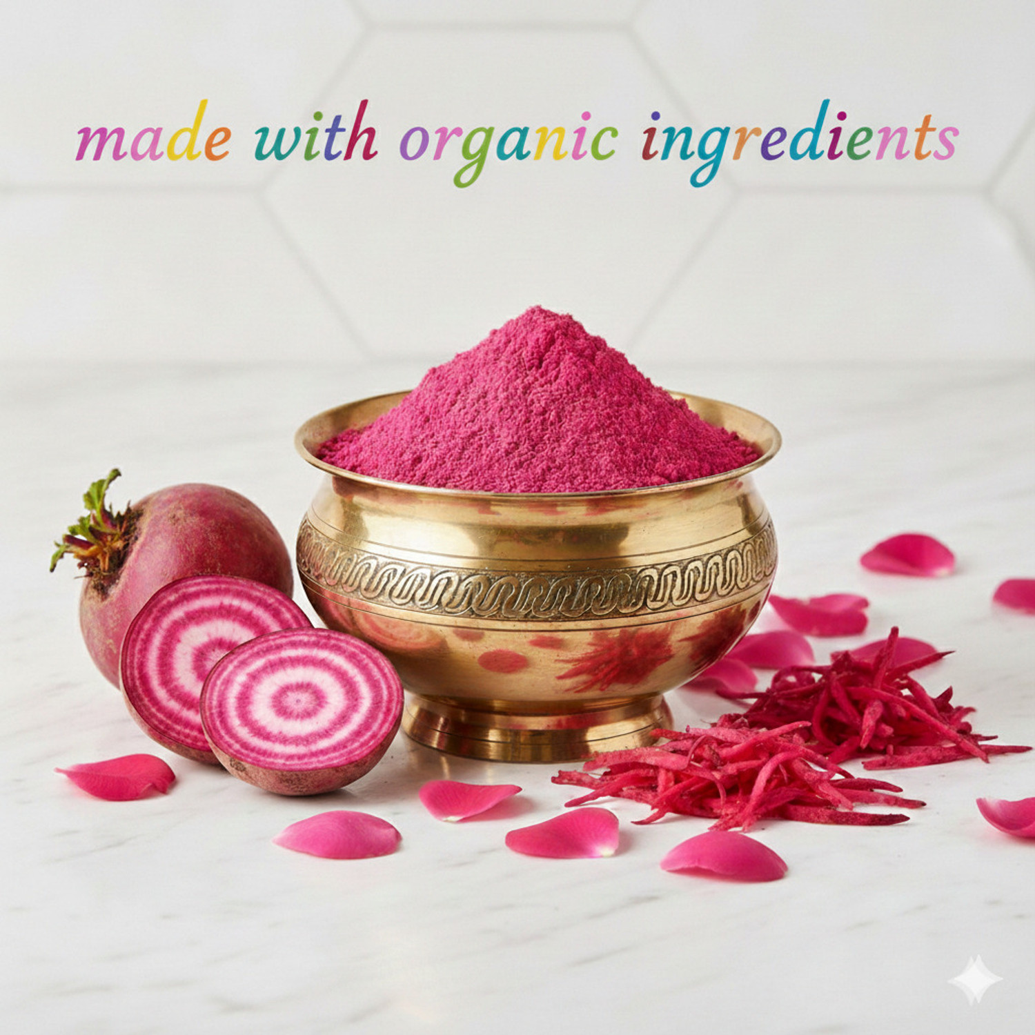 Image of Samvesha Organic Herbal Gulal Holi Color - Skin Friendly , Non-Toxic , Safe for kids Holi Color Powder Pack of 1