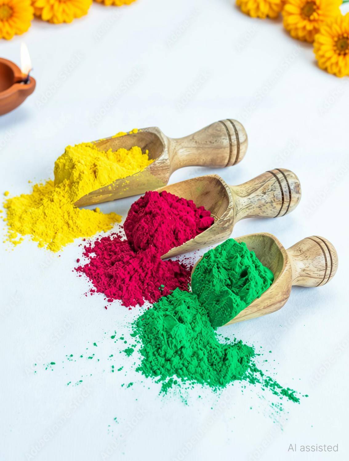 Balasundri Colorful Gulal Powder Non-Toxic Herbal Gulal Rang RangoliColor Abir 1Packet-80gm Holi Color Powder Pack of 1