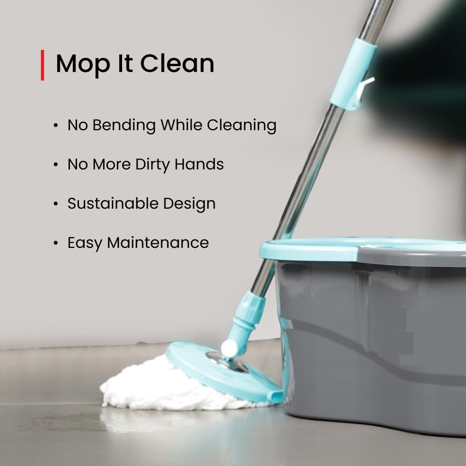 Image of PALAK Gamma with 360? Spinner 2 Microfiber heads & Twin Bucket Mop Set