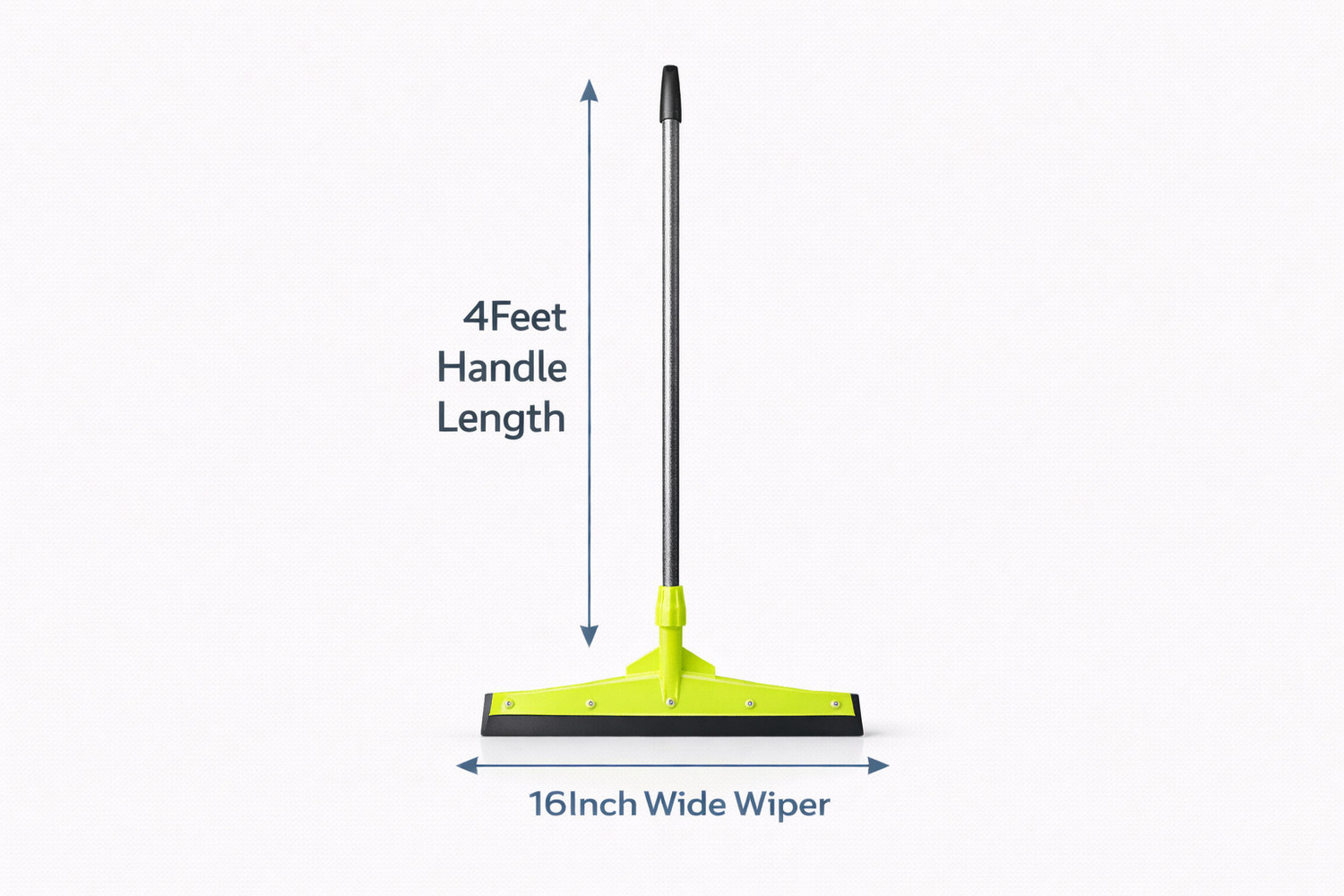 Image of WiperWorld Floor Wiper with Iron Handle Strong Plastic Body& Rubber Blade bathroom Cleaning Floor Wiper