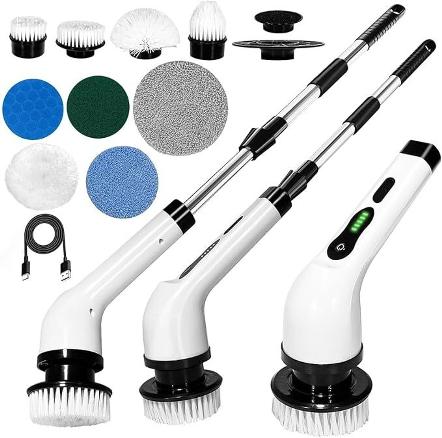 Image of KANALA ENTERPRISE 9-in-1 Cordless Electric Spin Scrubber for Bathroom & Home Plastic Wet and Dry Broom