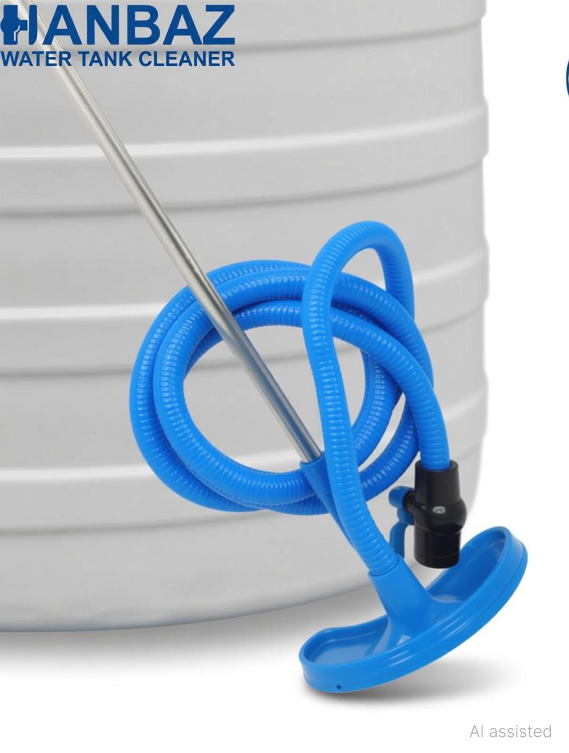 Image of HANBAAZ HANBAZ Water Tank Cleaner For Home-Extra Large Edition 2000 Litre. Plastic Wet and Dry Brush