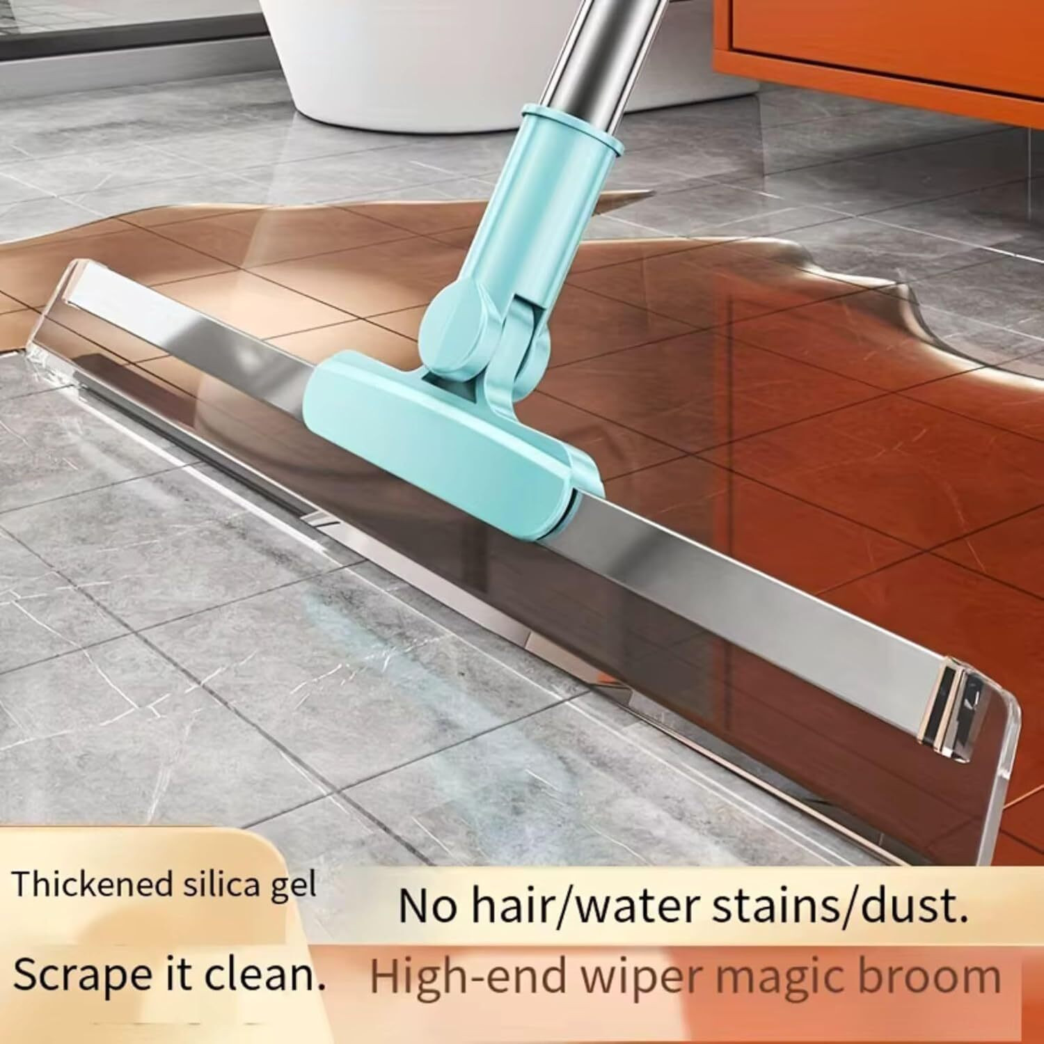 Image of FUELBYTE Magic Broom Silicone Floor Wiper Cleaning Squeegee Durable Efficient Bathroom & Kitchen Wiper