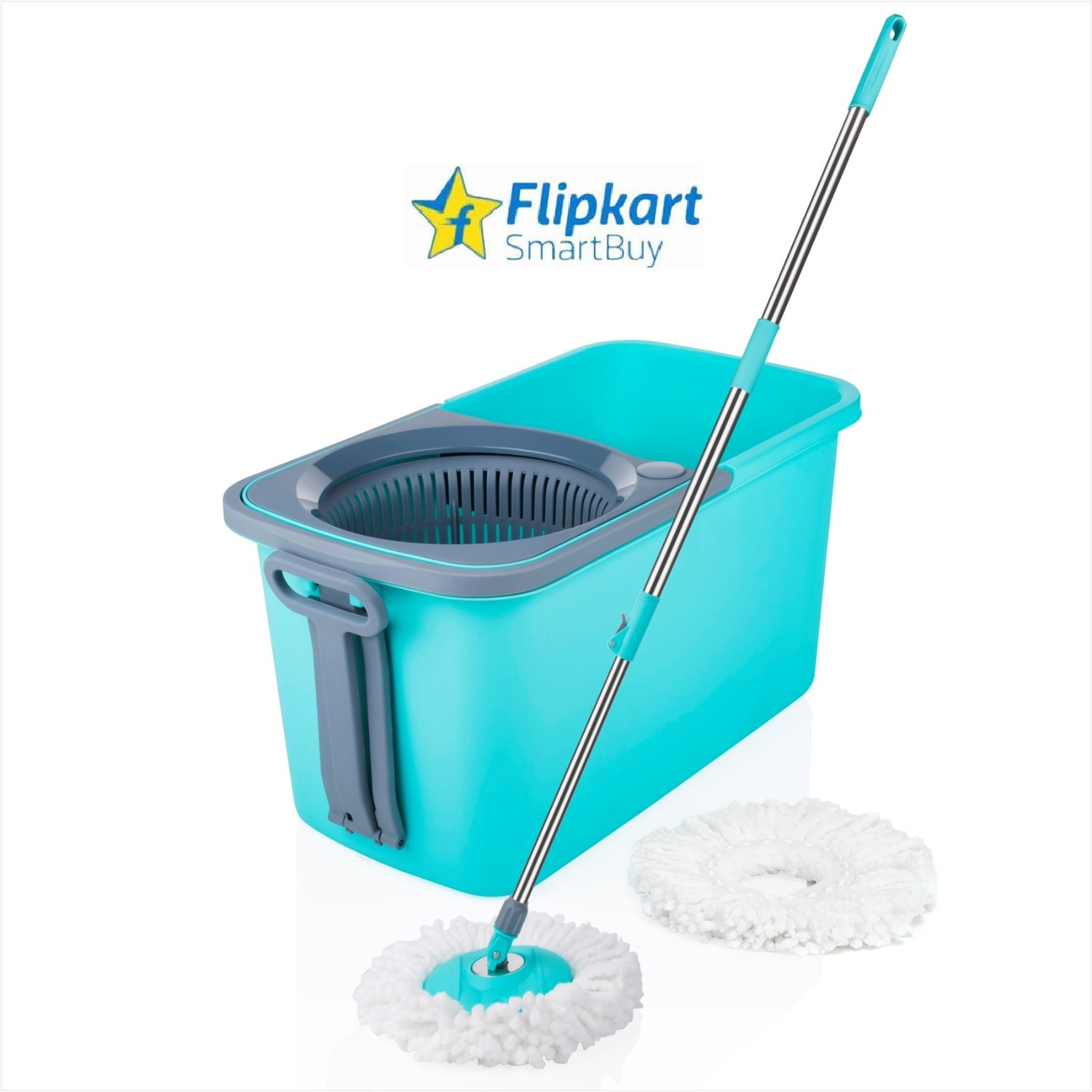 Image of Flipkart SmartBuy HOME CLEANING MOP SET 360 CLEANING MOP SET COMES WITH 2 MICROFIBER REFILL Bucket, Mop, Mop Set