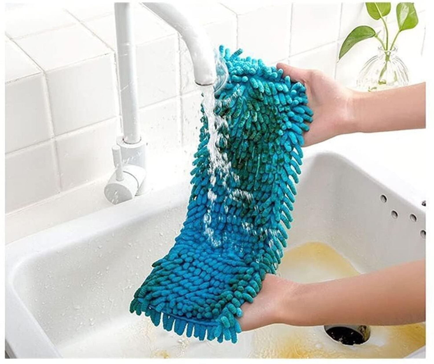 Image of SCRUMBLE CREATION Flat Mop for Dry & Wet Cleaning Microfibre Wet and Dry Brush (Multicolor)