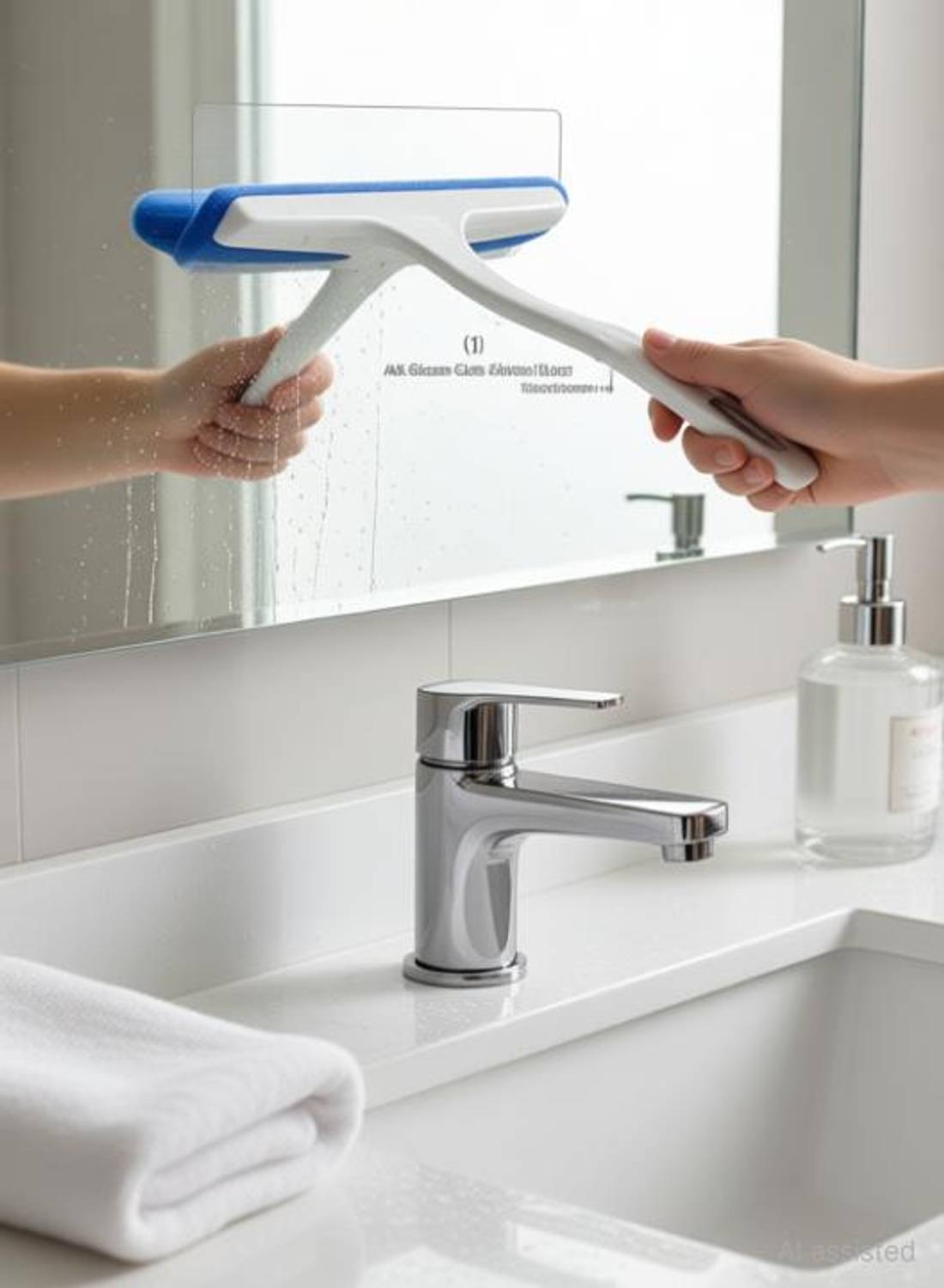 AAK Silicone Glass Wiper for Bathroom Mirror, Window & Car Cleaning Kitchen Wiper