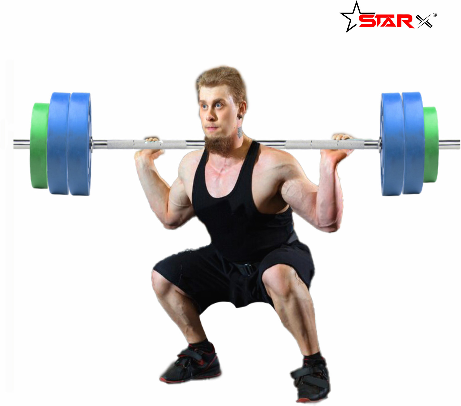 Image of STARX 20 kg Multi Color 100% Rubber Plates for Use of Home Gym Combo Home Gym Combo