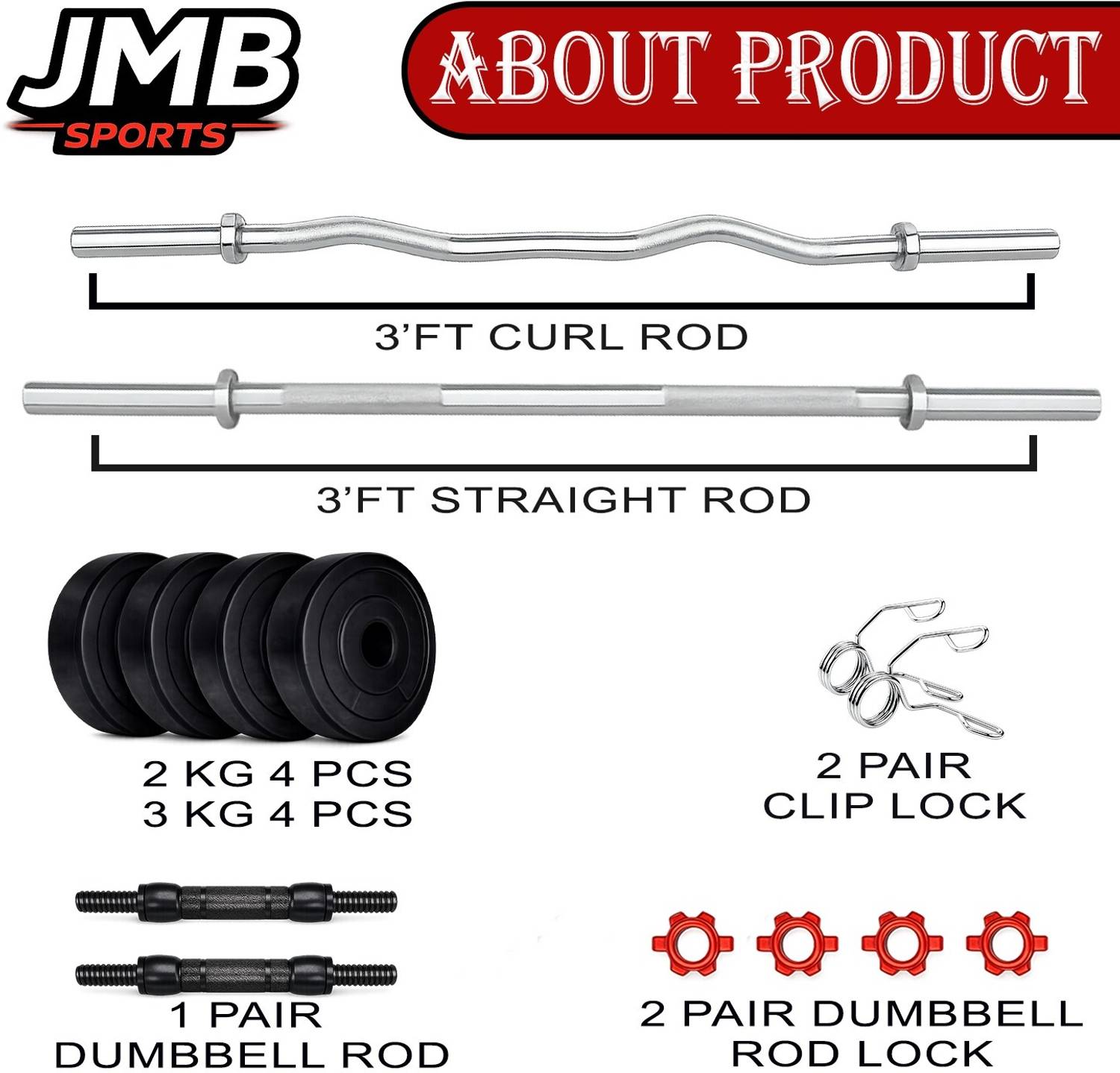 JMB 20kg Home Gym Combo - Image 2