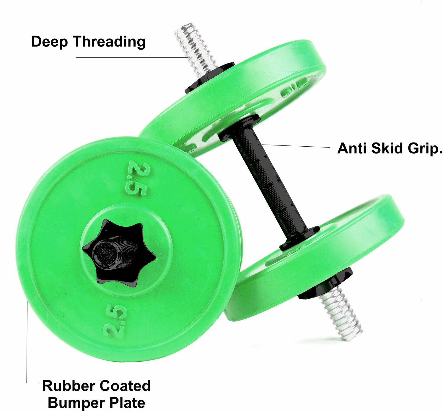 Image of STARX 20 kg Multi Color 100% Rubber Plates for Use of Home Gym Combo Home Gym Combo