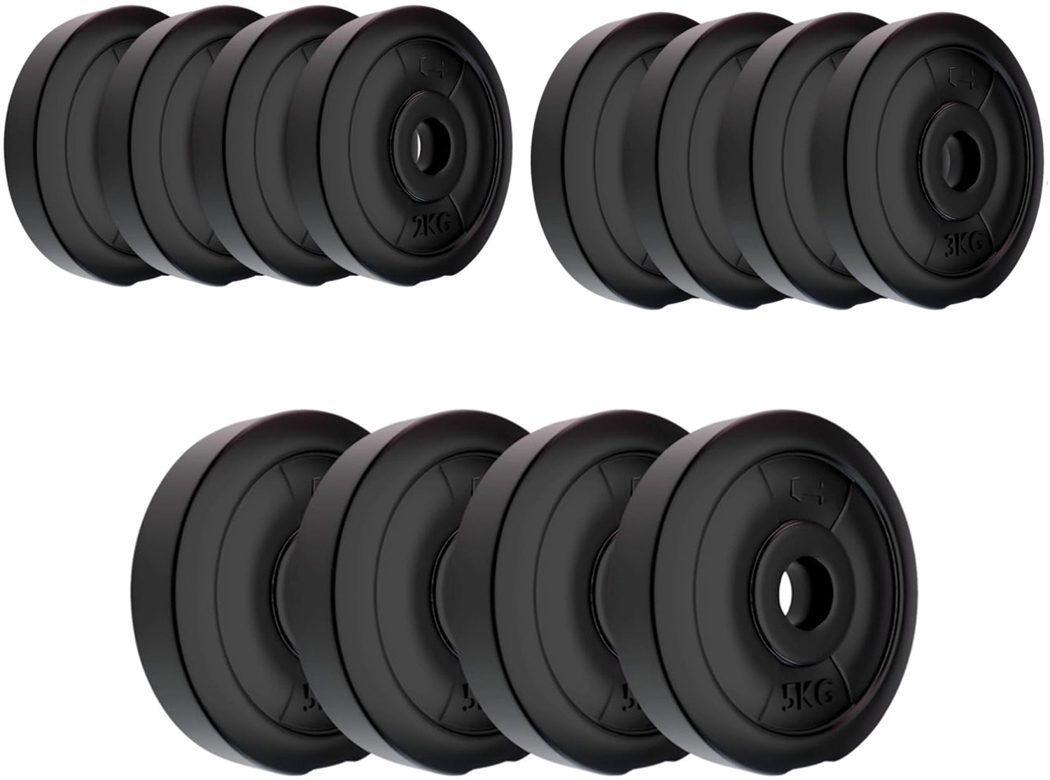 Image of STARX 40 kg PVC GYM KIT WITH 3FT CURL, 3FT STRAIGHT ROD AND ACCESSORIES Home Gym Combo