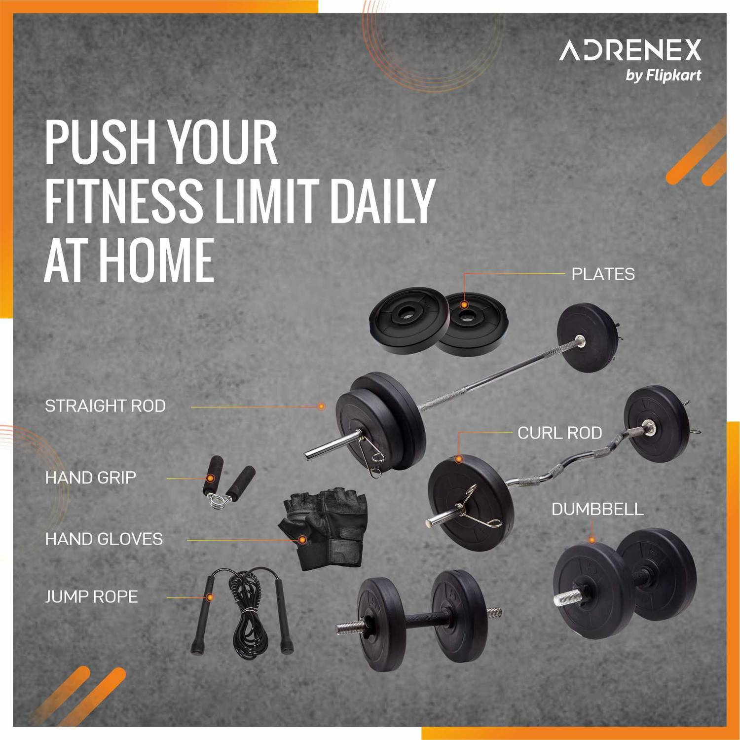 Adrenex 100 kg Home Gym Combo - Image 3