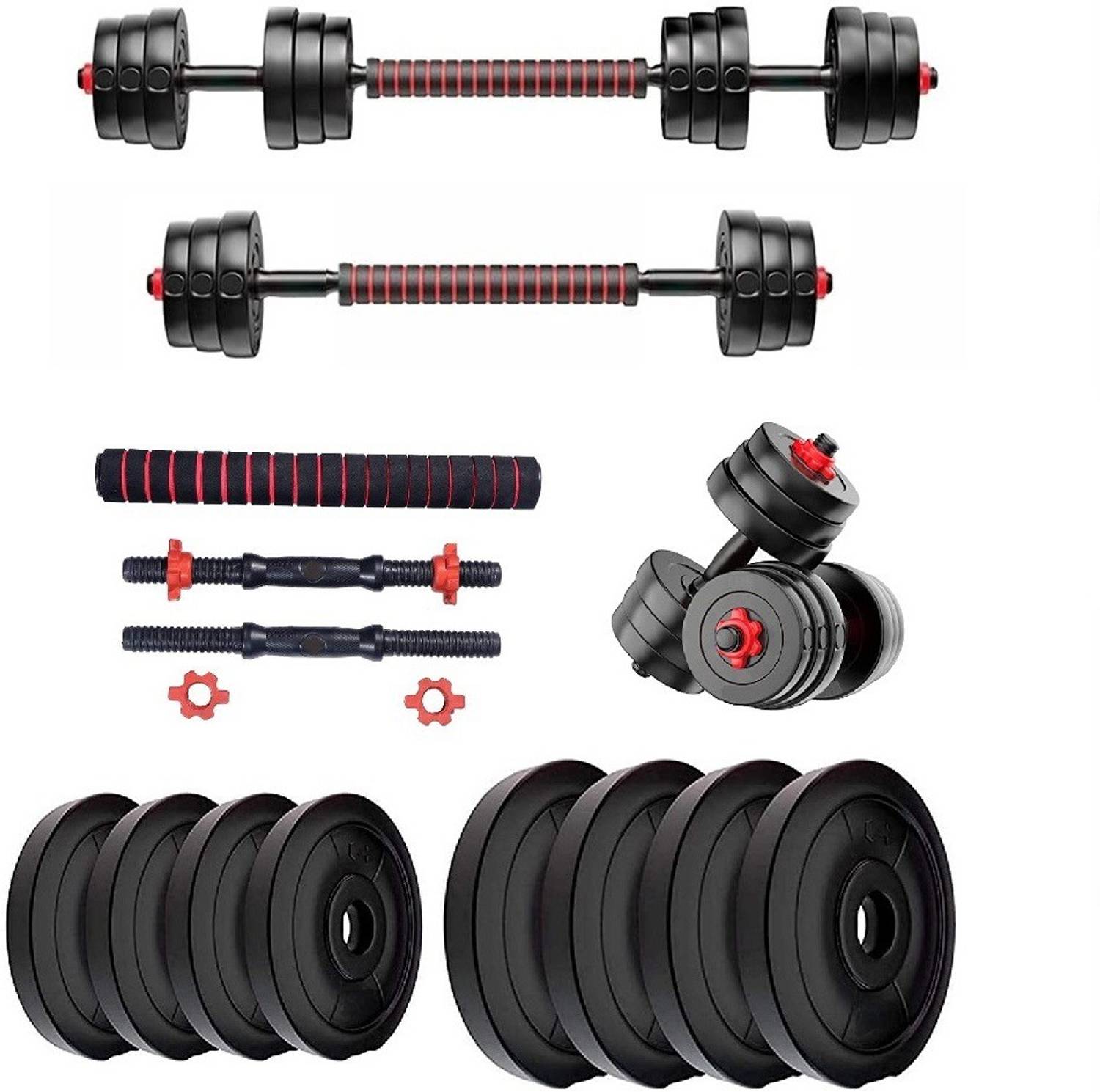 BodyFit 10 kg Dumbbell Gym Set Pack of 10 - Image 1