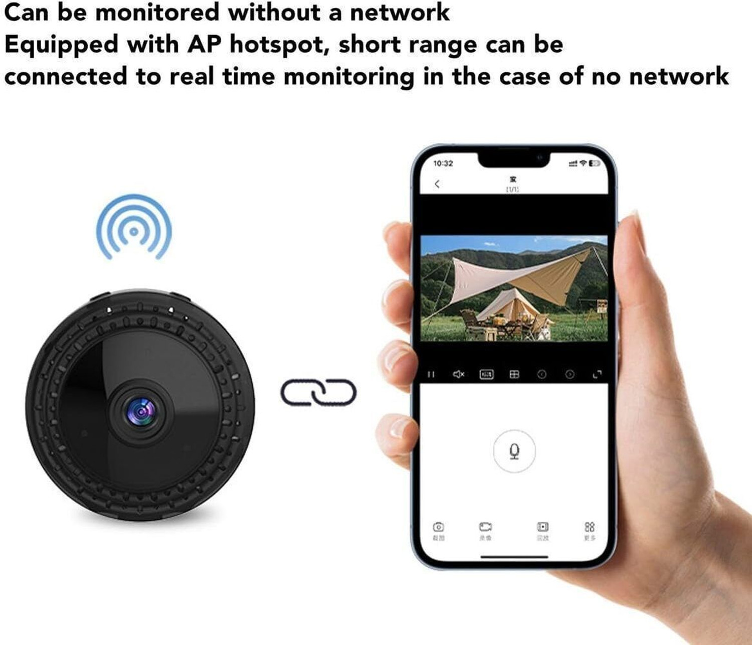 Image of DDLC 2M Full HD Spy Magnetic Camera | Mini Wireless WiFi Cam Security Camera