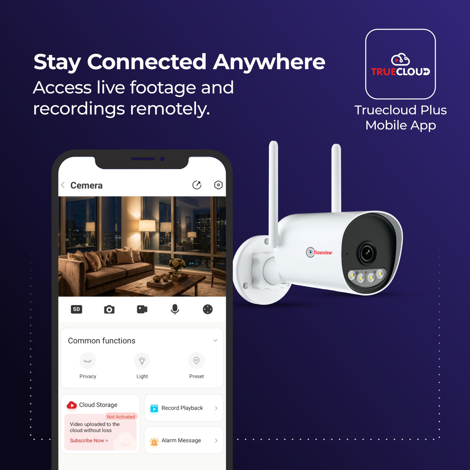 Image of Trueview 3MP STQC & BIS WiFi Bullet Camera All Time Color Night Vision Security Camera