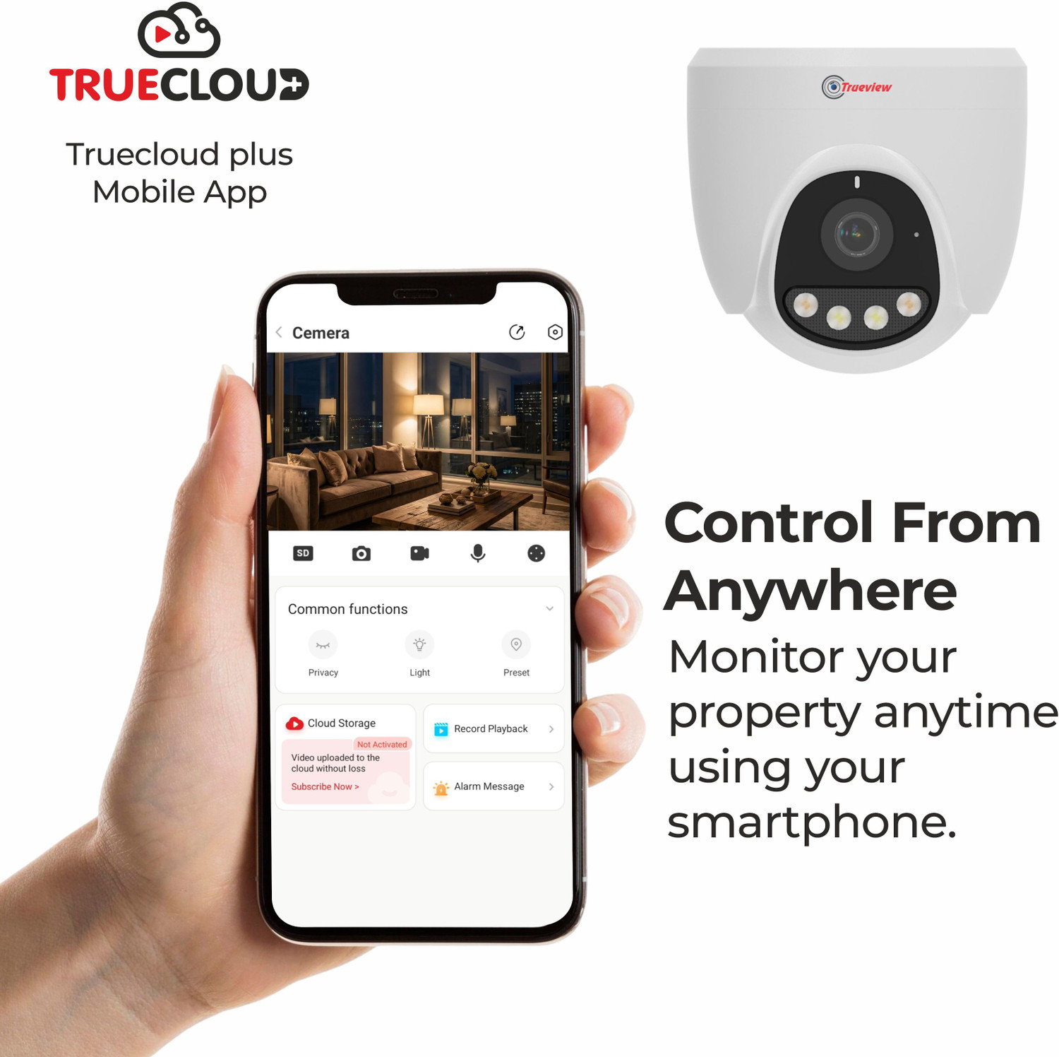 Image of Trueview 3MP STQC & BIS WiFi Dome Camera All Time Color Night Vision Security Camera