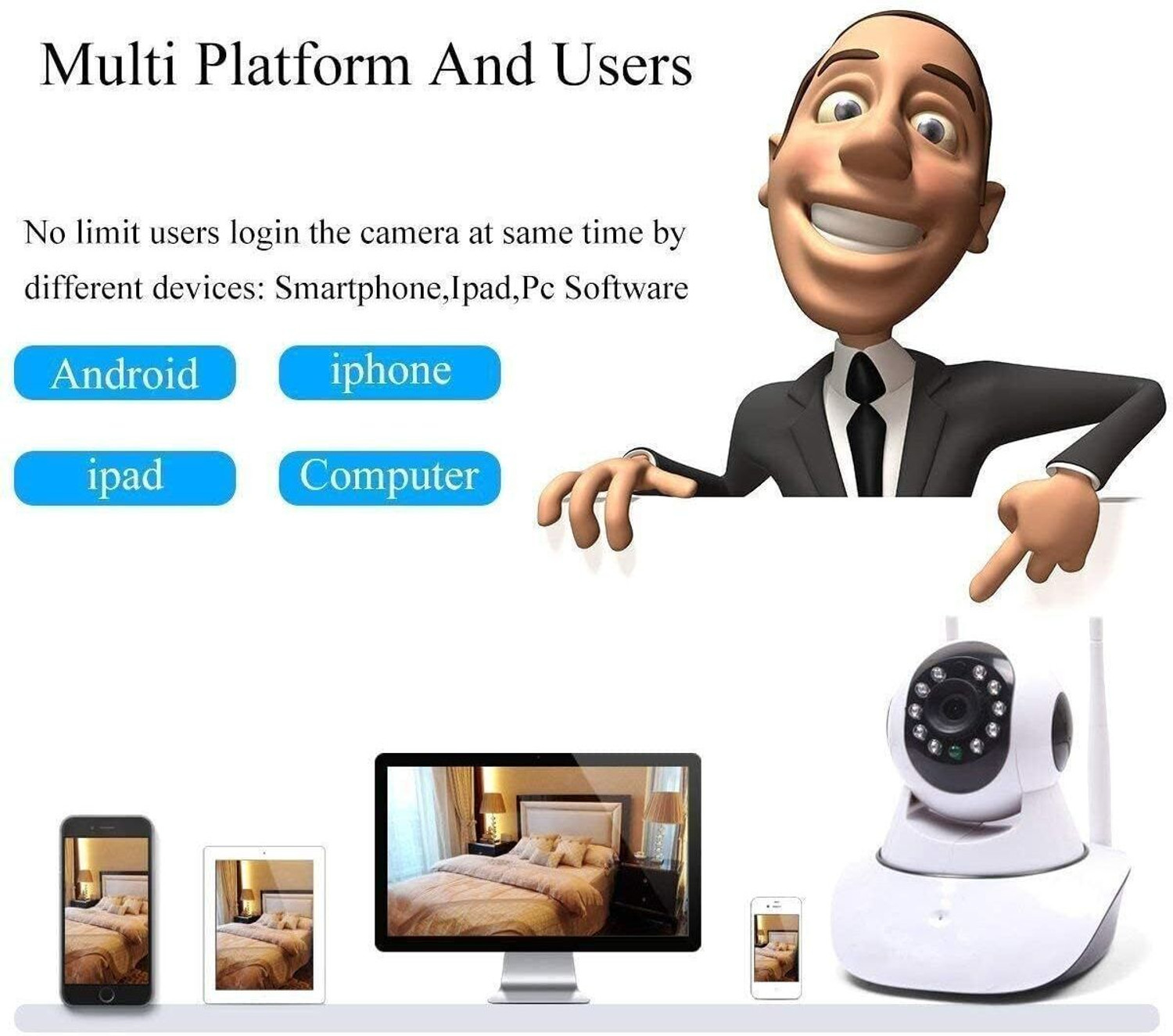 Image of snrions IP CCTV Surveillance Camera 720P Wireless HD IP Wifi CCTV Indoor outdoor cam Security Camera (128 GB, 1 Channel)